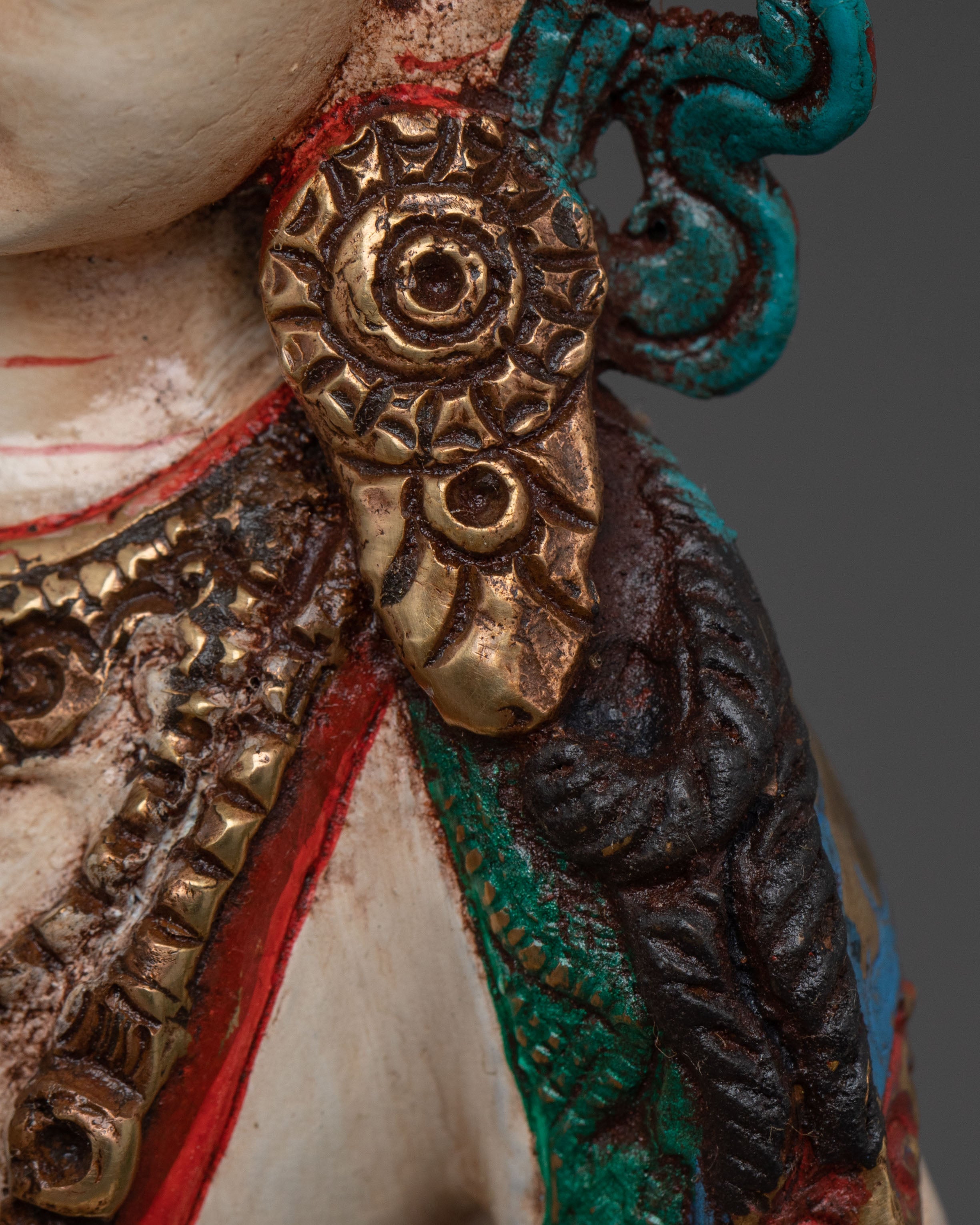 Handcrafted Sacred Vajrasattva Statue | Handmade Nepal Altar Decor