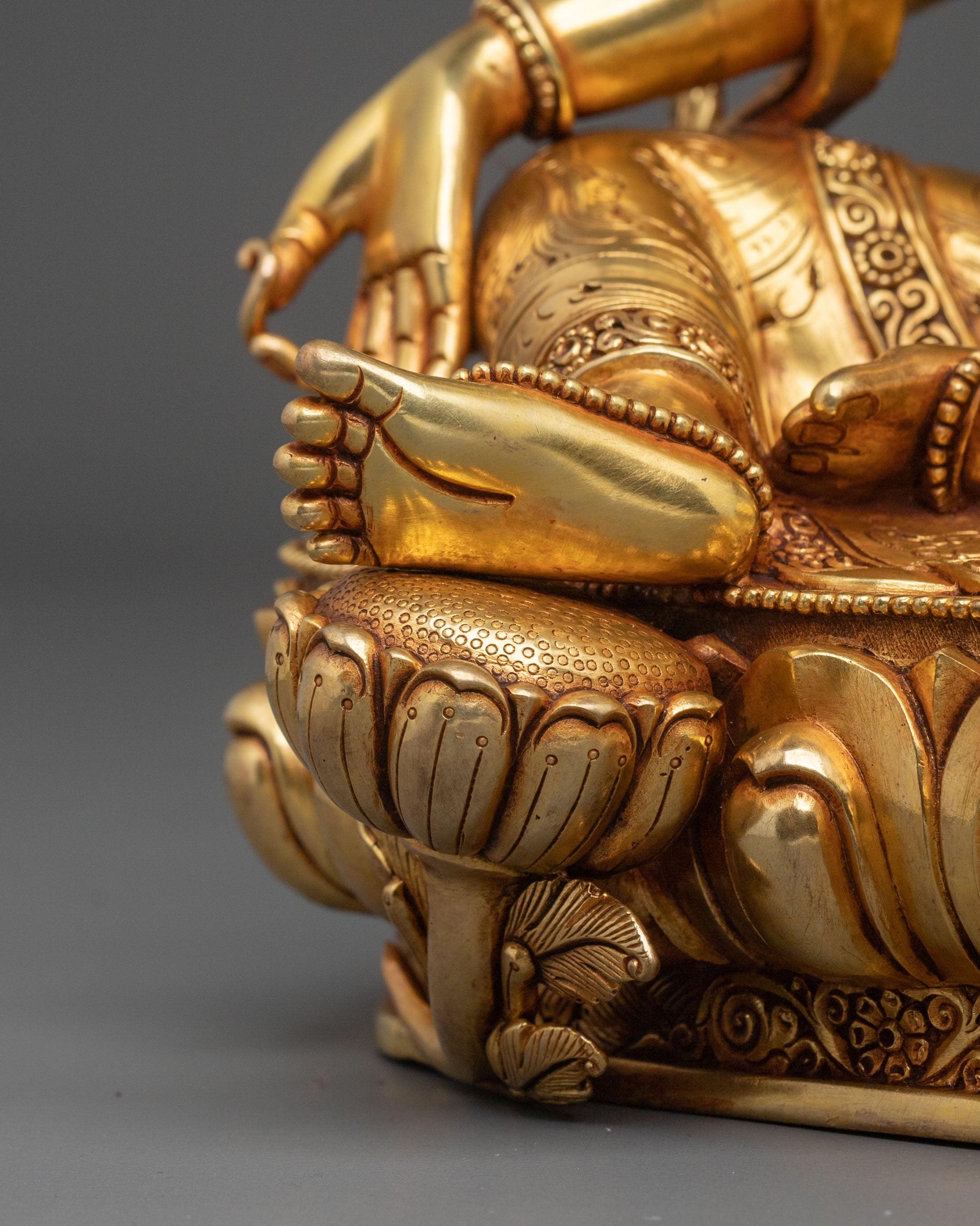 Serene Green Tara Statue | Tibetan Buddhist Goddess