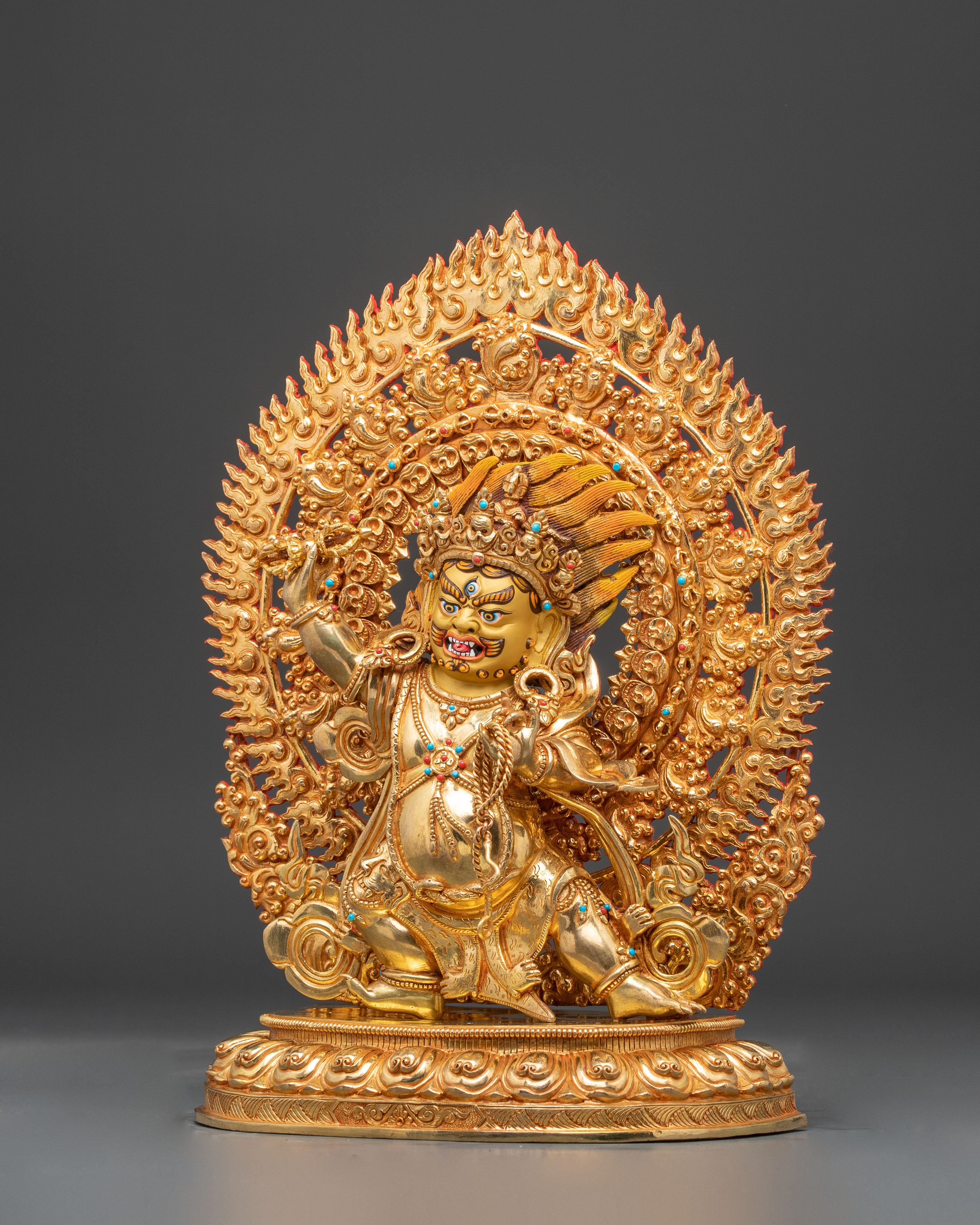 Handcrafted Vajrapani Statue: Protector of Dharma