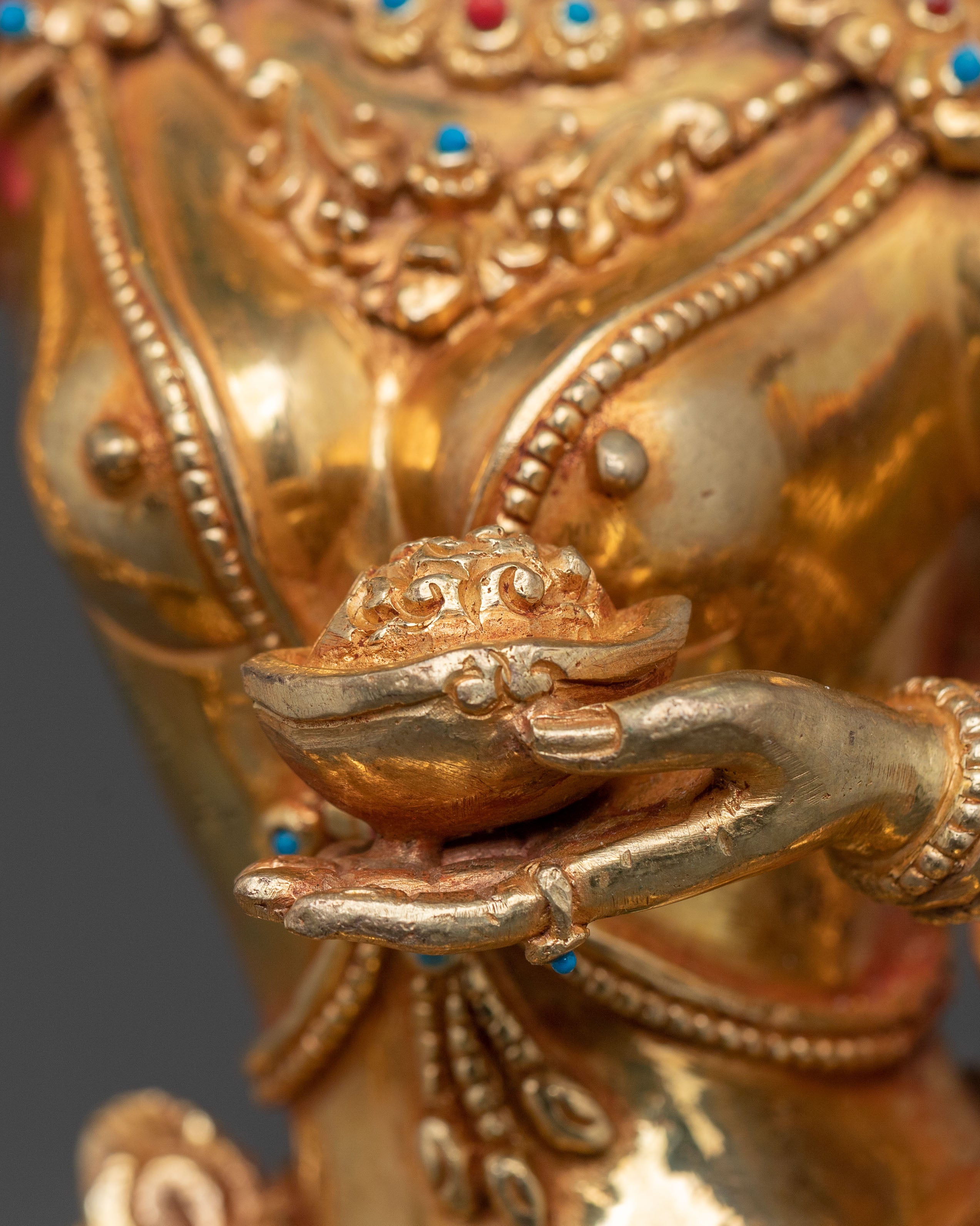 Dorje Phagmo Divine Sculpture: 24K Golden Figure
