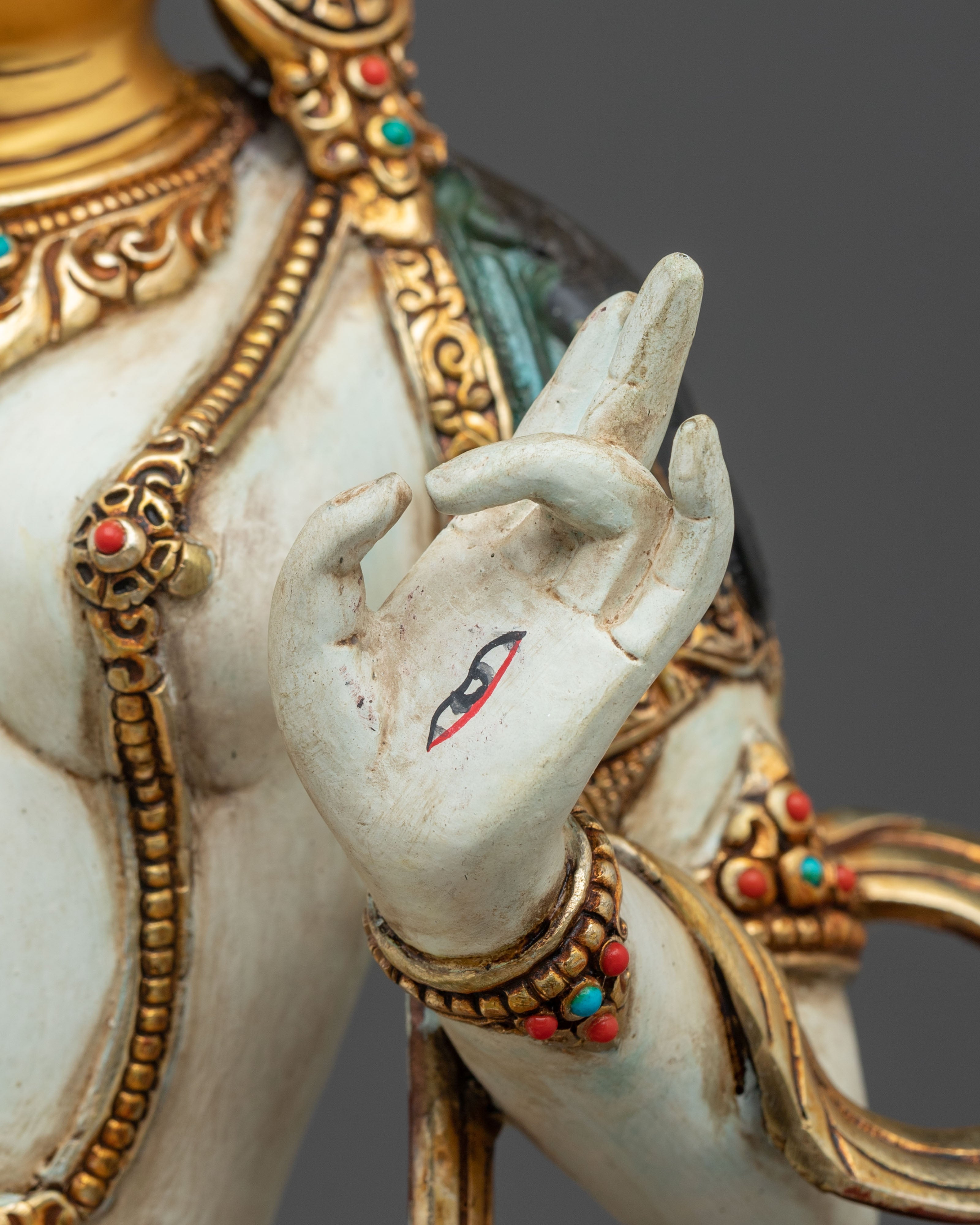 Goddess Dukar Statue | 24K Gold Gilded Copper