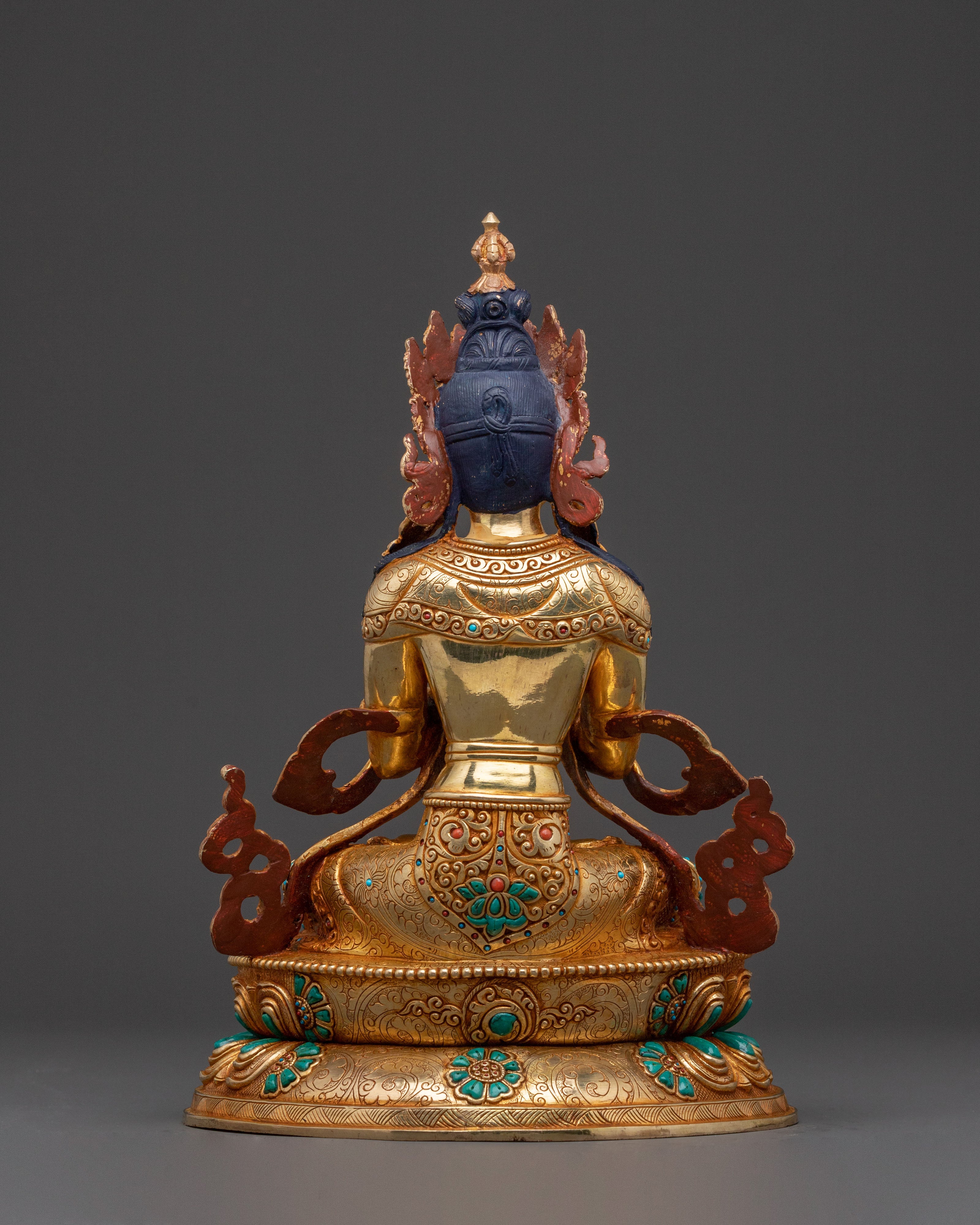 Buddha Vajradhara Copper Statue - Hand-Gilded Reverence