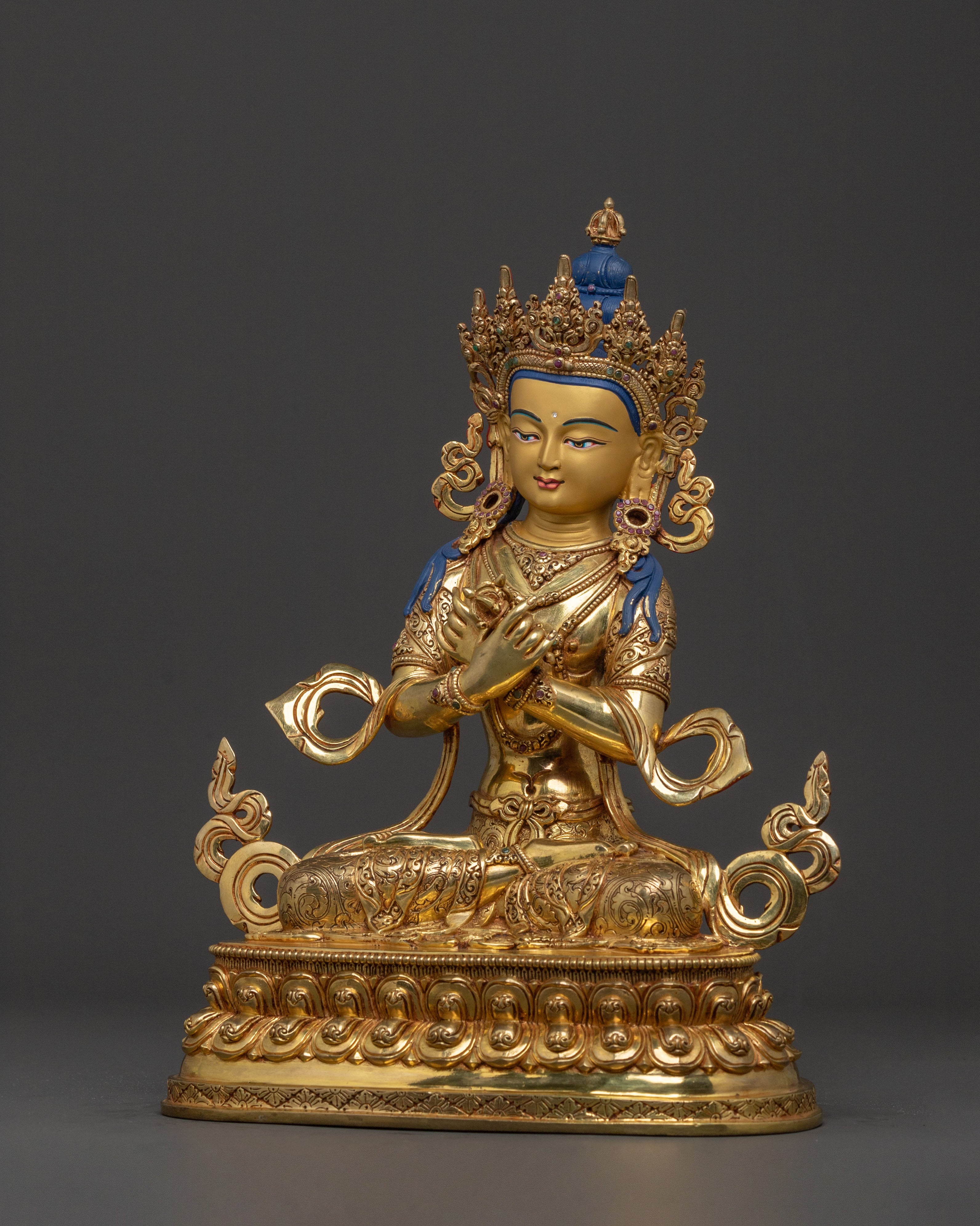 Vajradhara Divine Statue | 24K Gold Gilded Figure