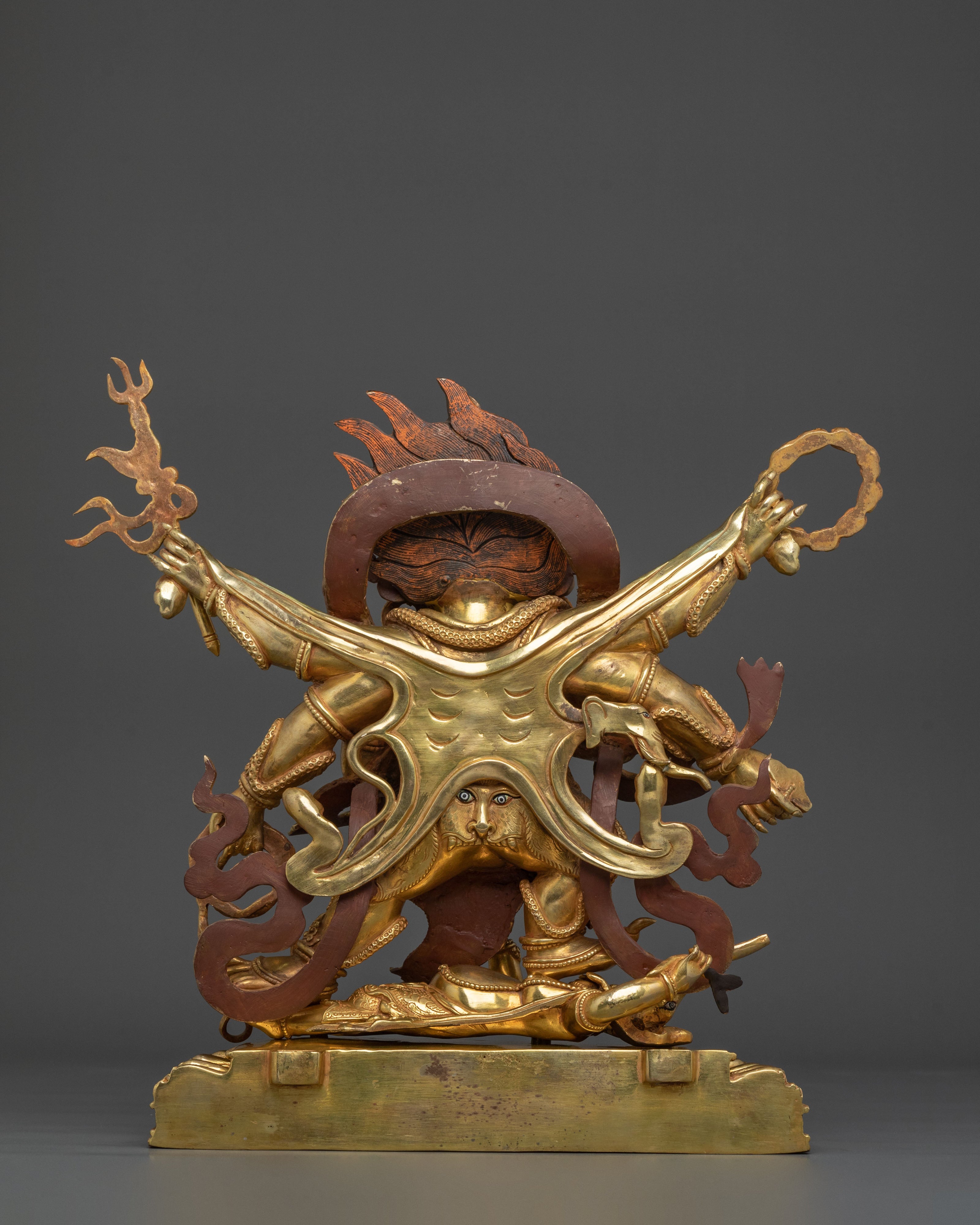 Six-Armed Mahakala Dharma Protector Statue | Wrathful Buddhist Guardian