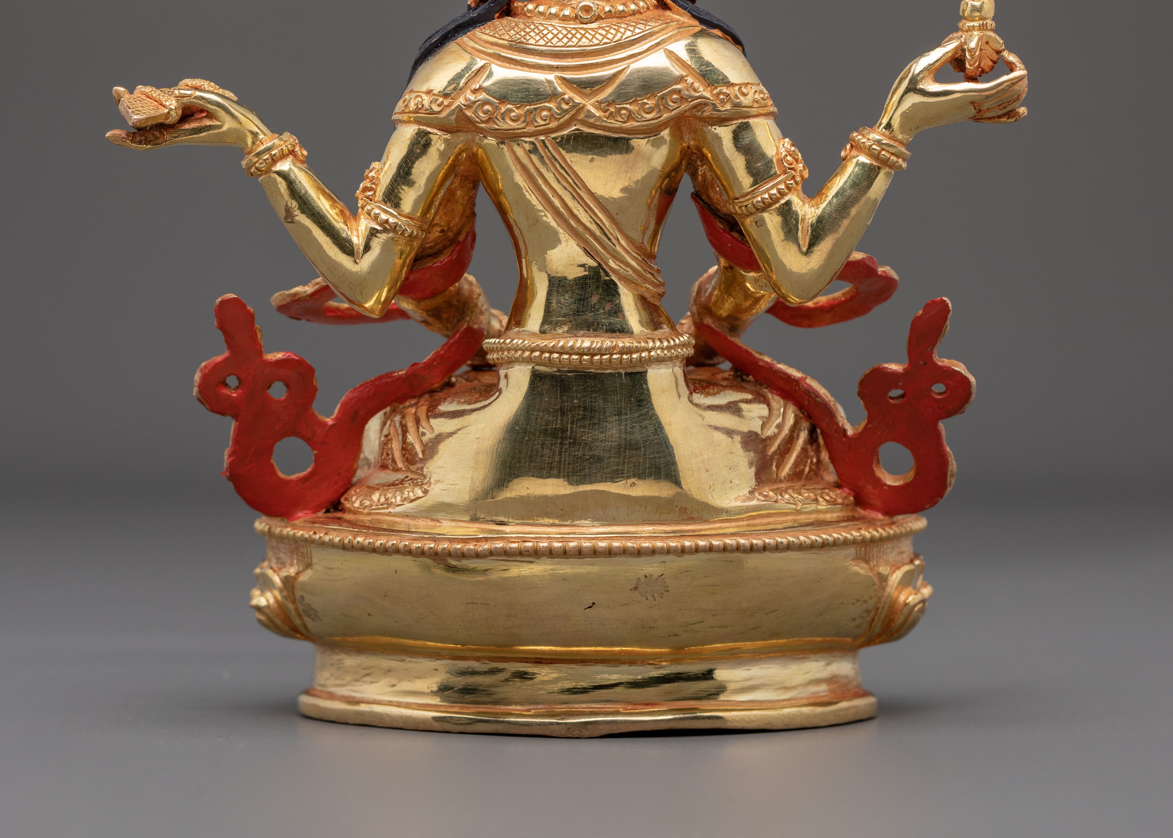 Handmade Prajnaparamita Statue | 24K Gold Gilded Goddess Figurine