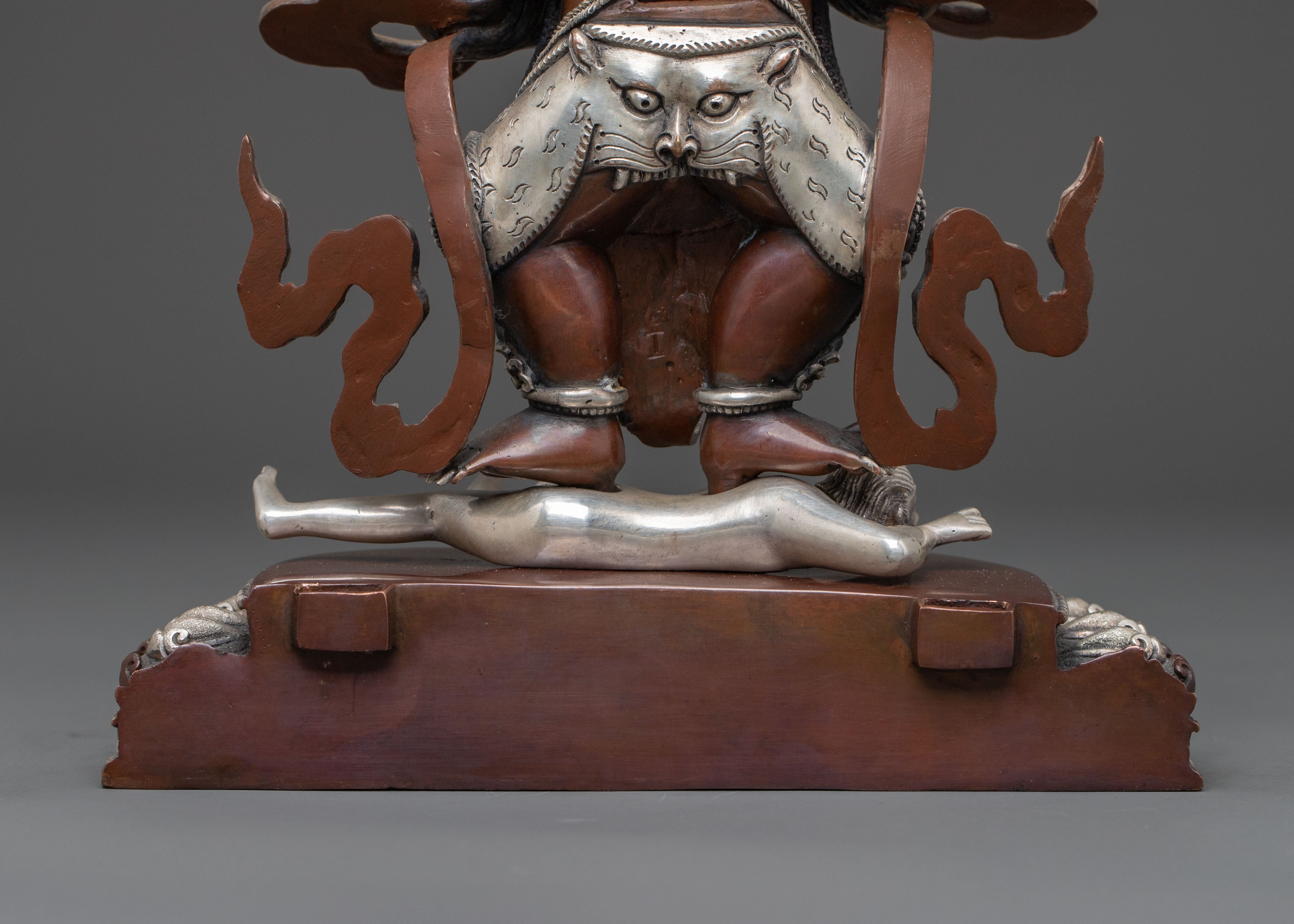 Shakya Mahakala: Handcrafted Oxidized Copper Divine Icon