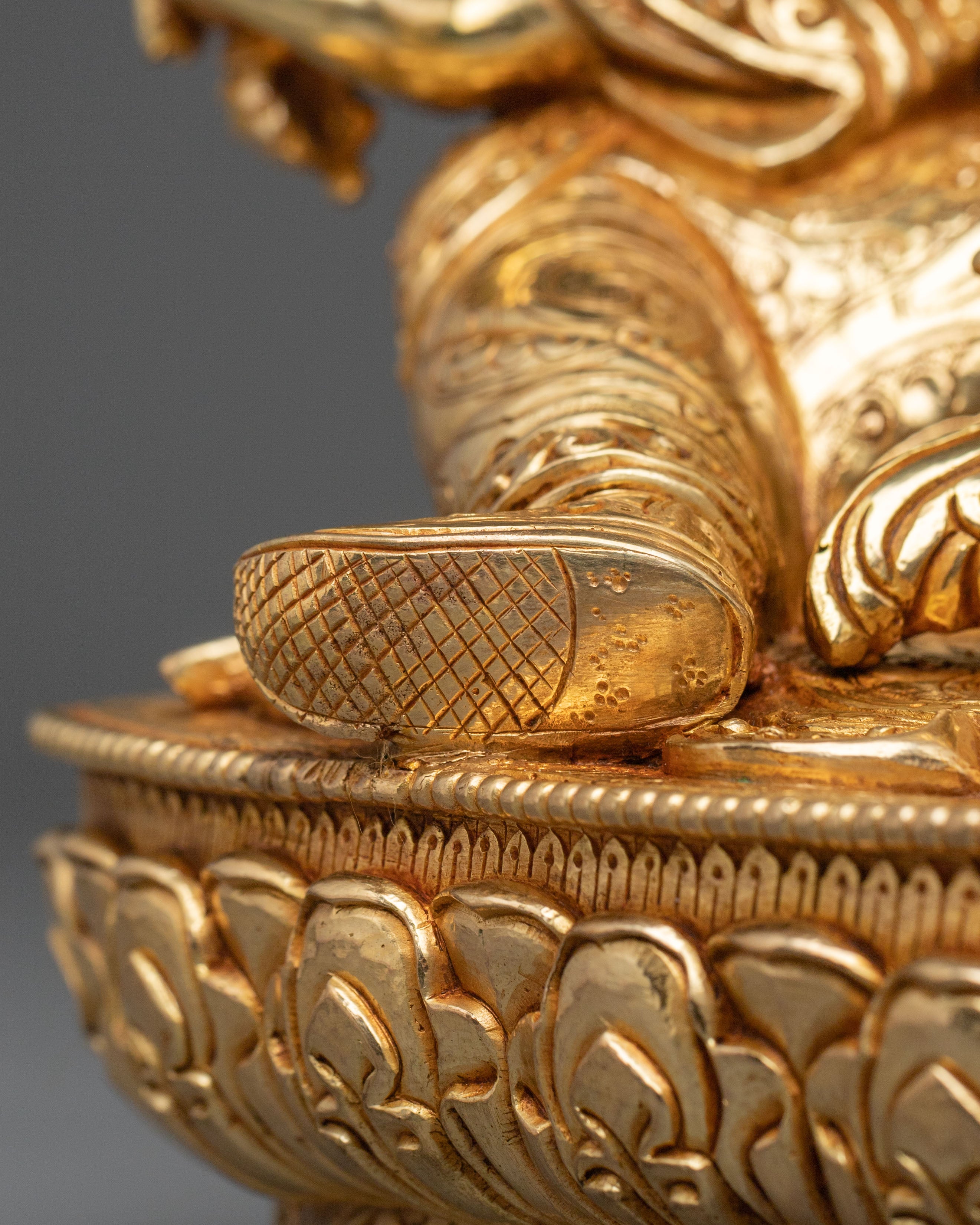 Guru Rinpoche Statue | 24K Gold Gilded Serenity