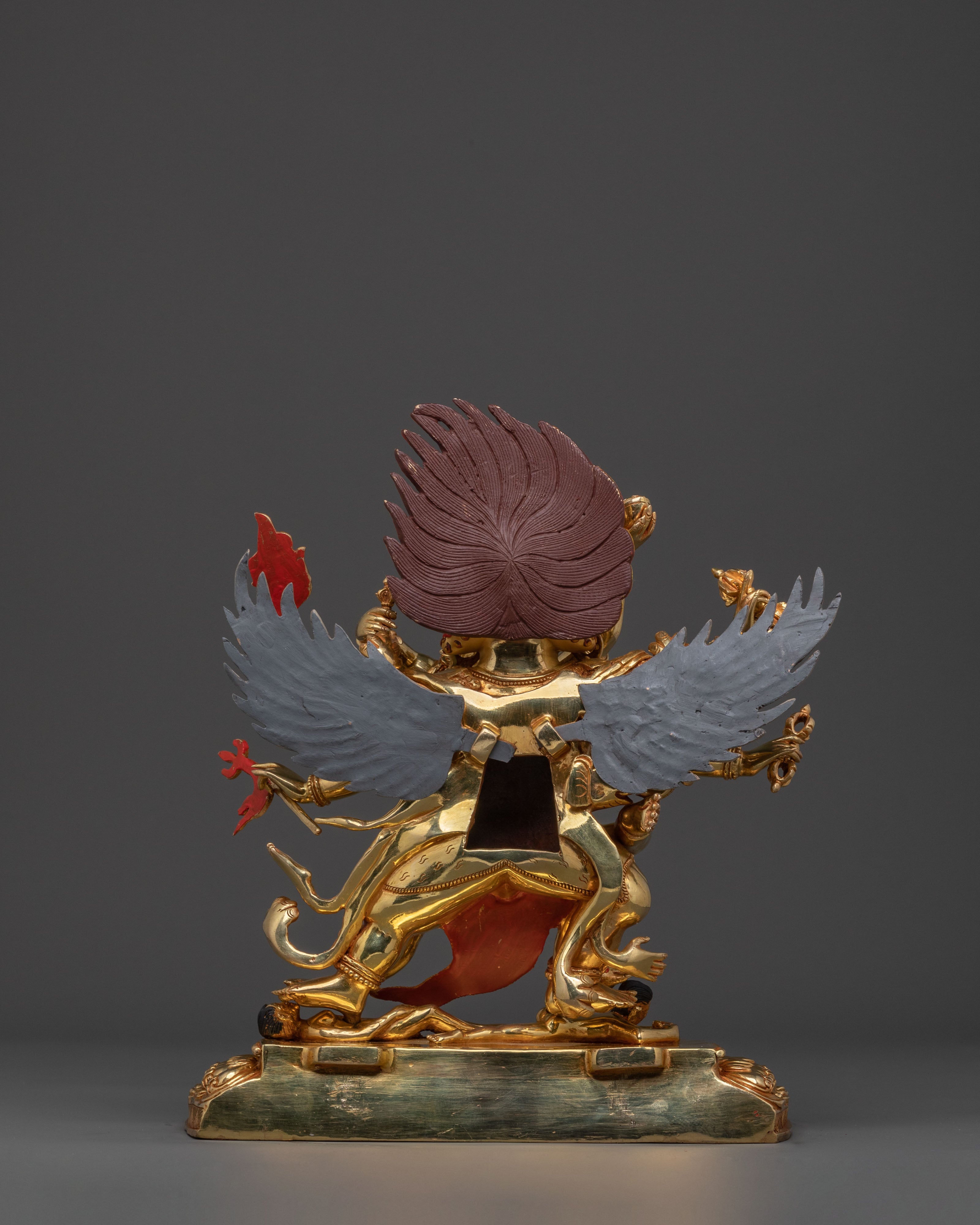 Vajrakilaya: 24K Gold Gilded Sacred Protector Statue