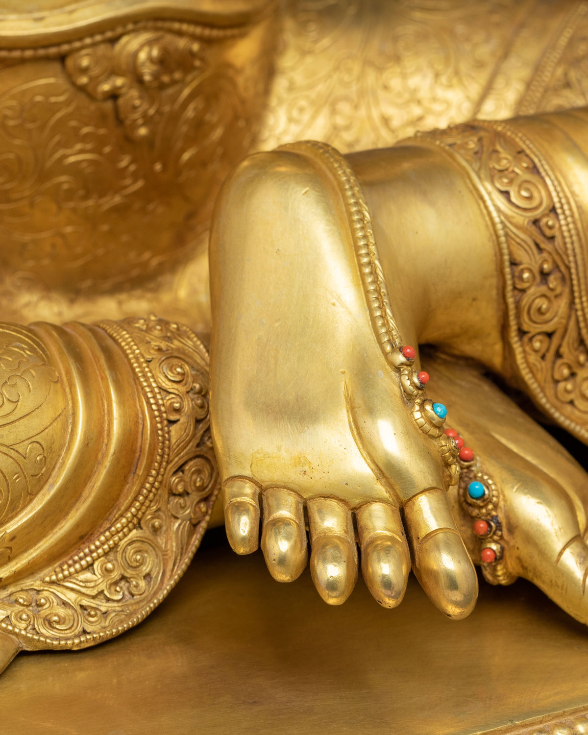 Kshitigarbha Sculpture | Exquisite 24K Gilded Craftsmanship