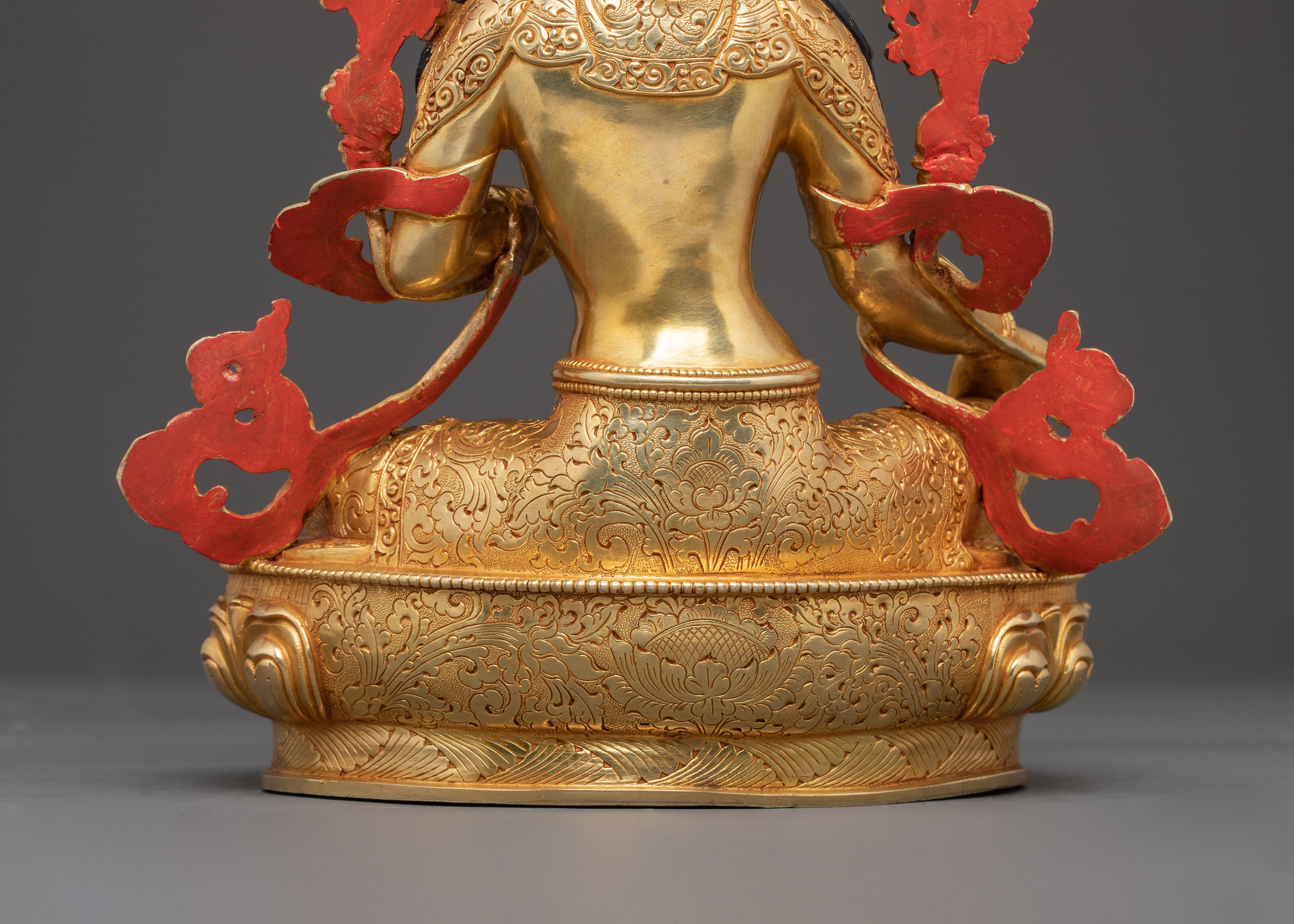 Green Tara Blessing Statue: Handcrafted in 24K Gold