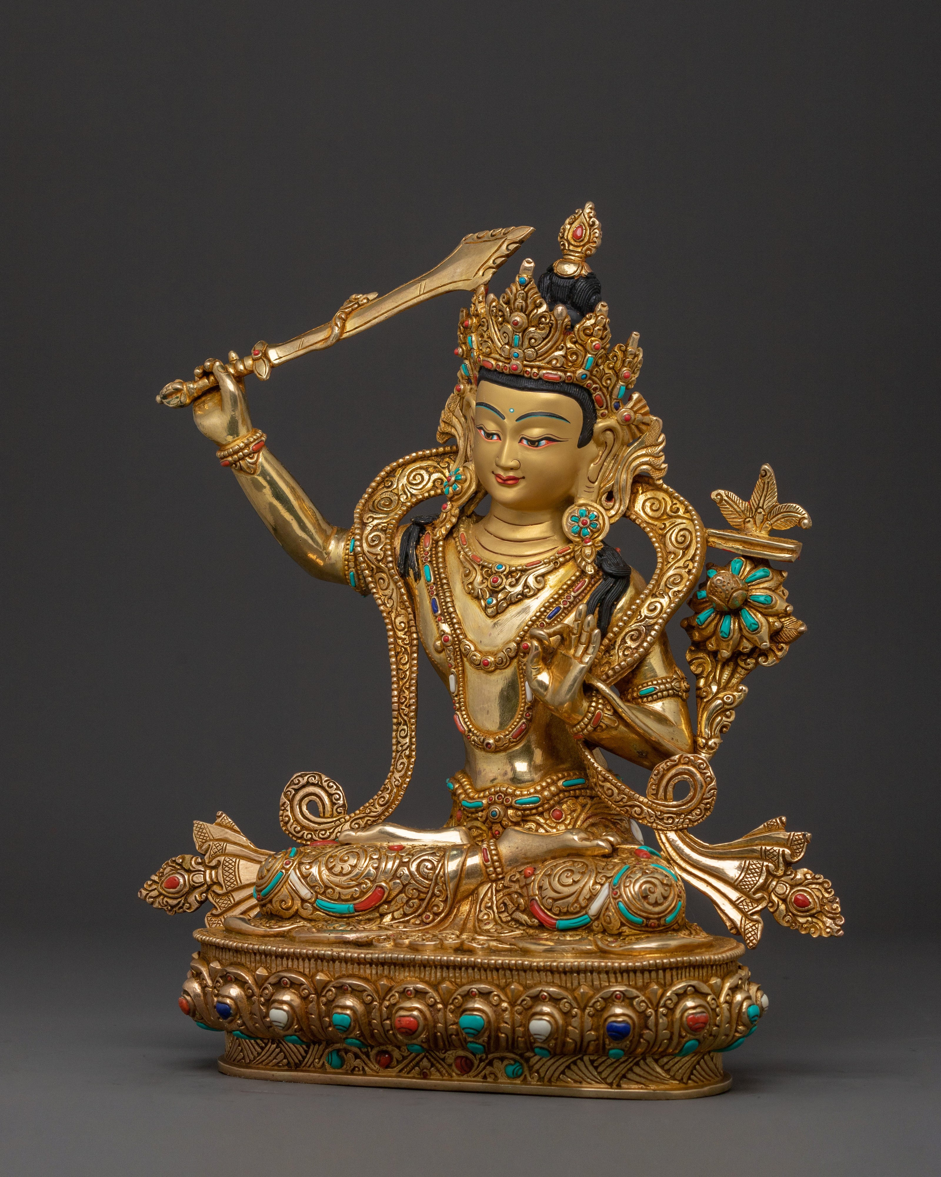 Bodhisattva Manjushri Statue | Wisdom Icon for Altar