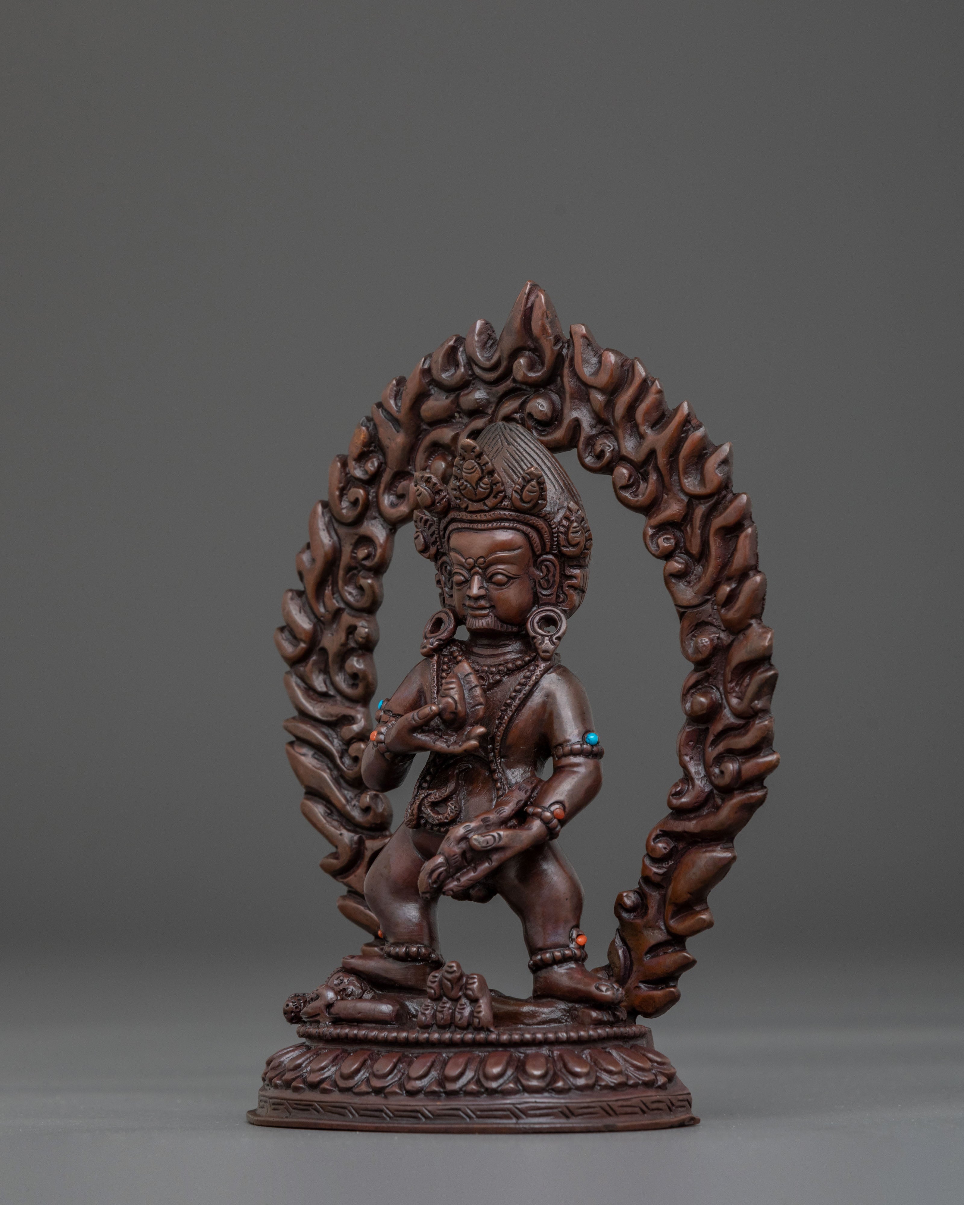 Handmade Black Dzambhala Sculpture | Home Decor