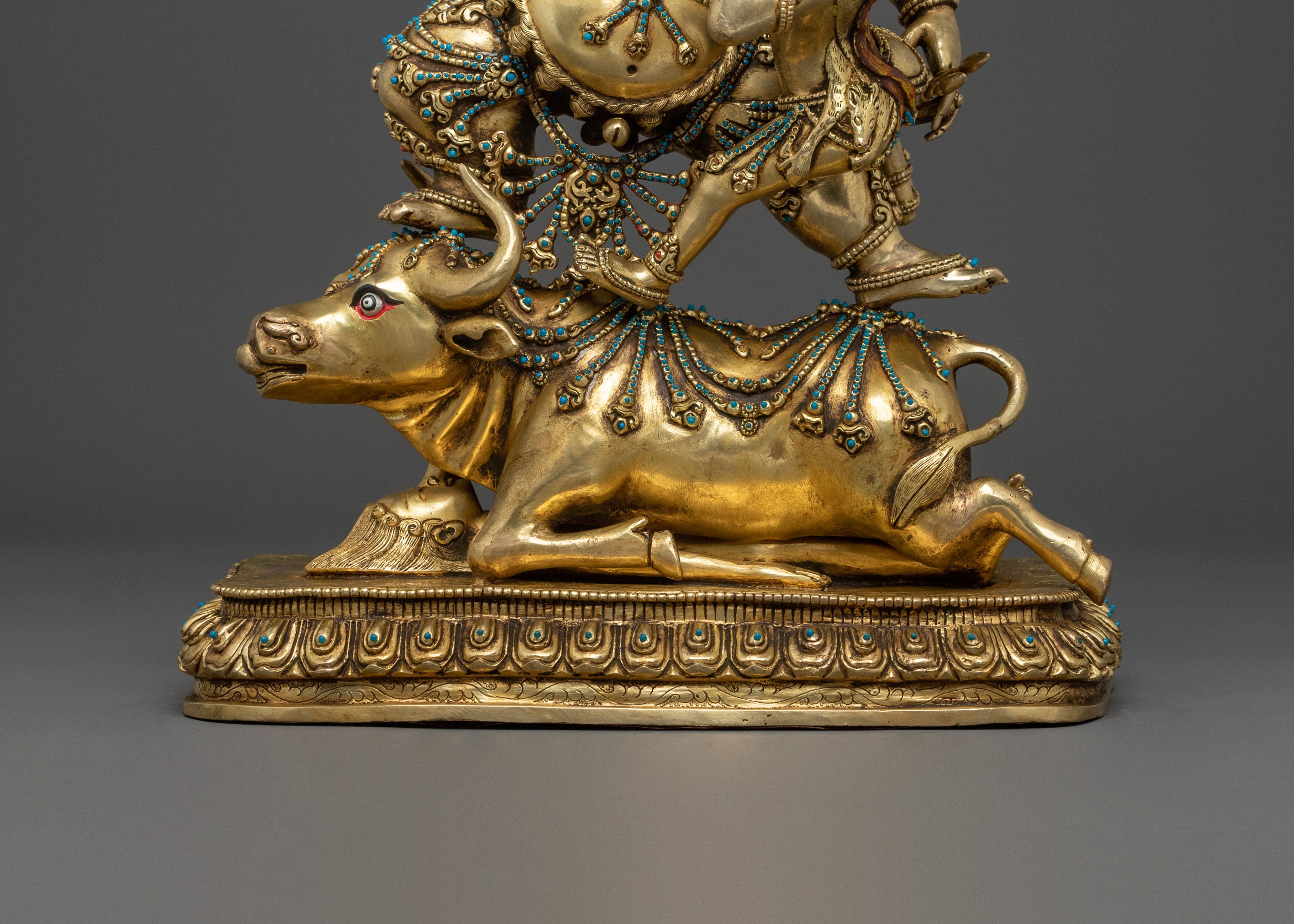 Yama Dharmaraja Protector Statue | 24k Gold Glided