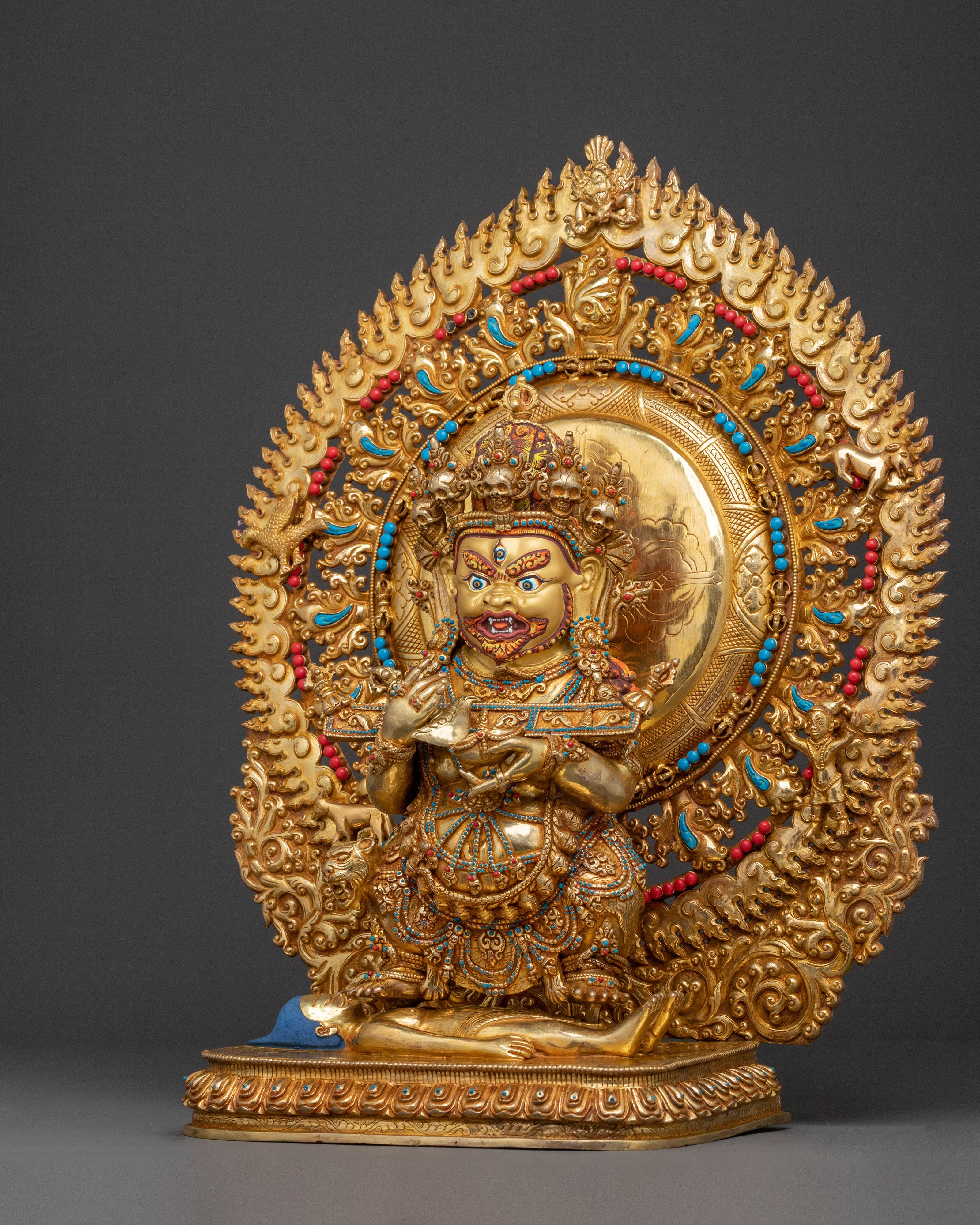Shakya Mahakala Traditional Figurine | Tibetan Dharma Protector Deity
