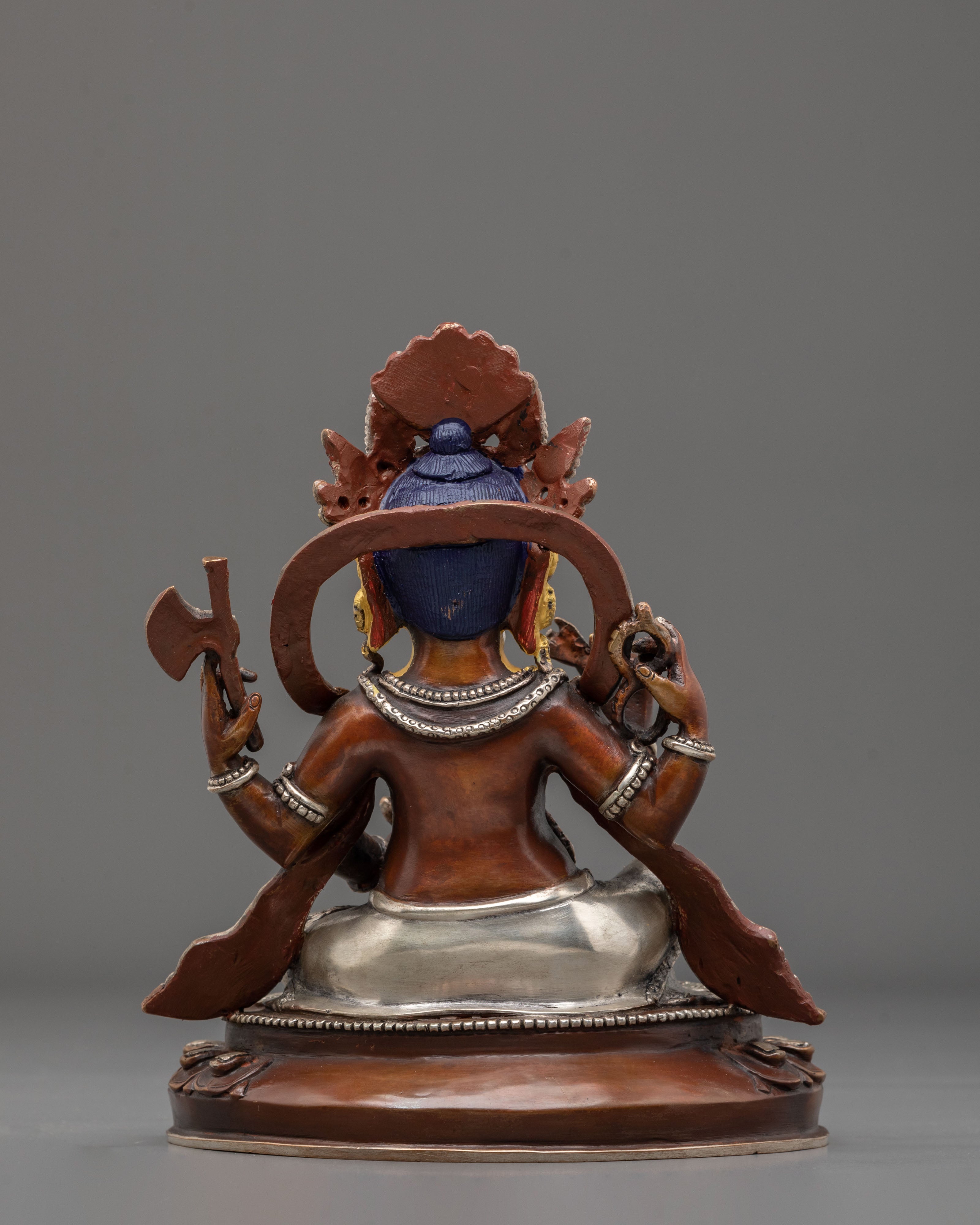 God Ganesh Statue | Oxidized Figurine with Silver Plating
