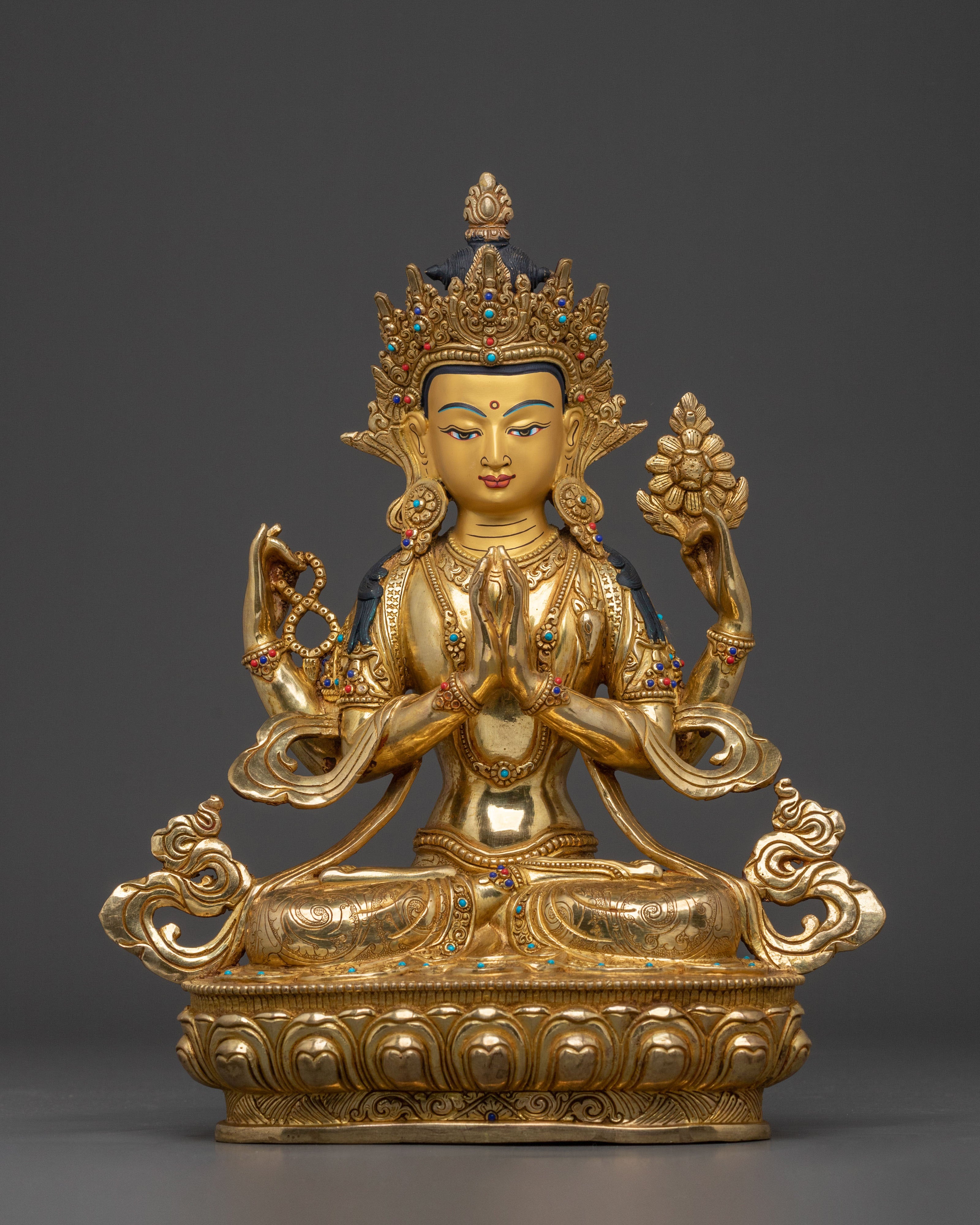 Four-Armed Chenrezig Statue 