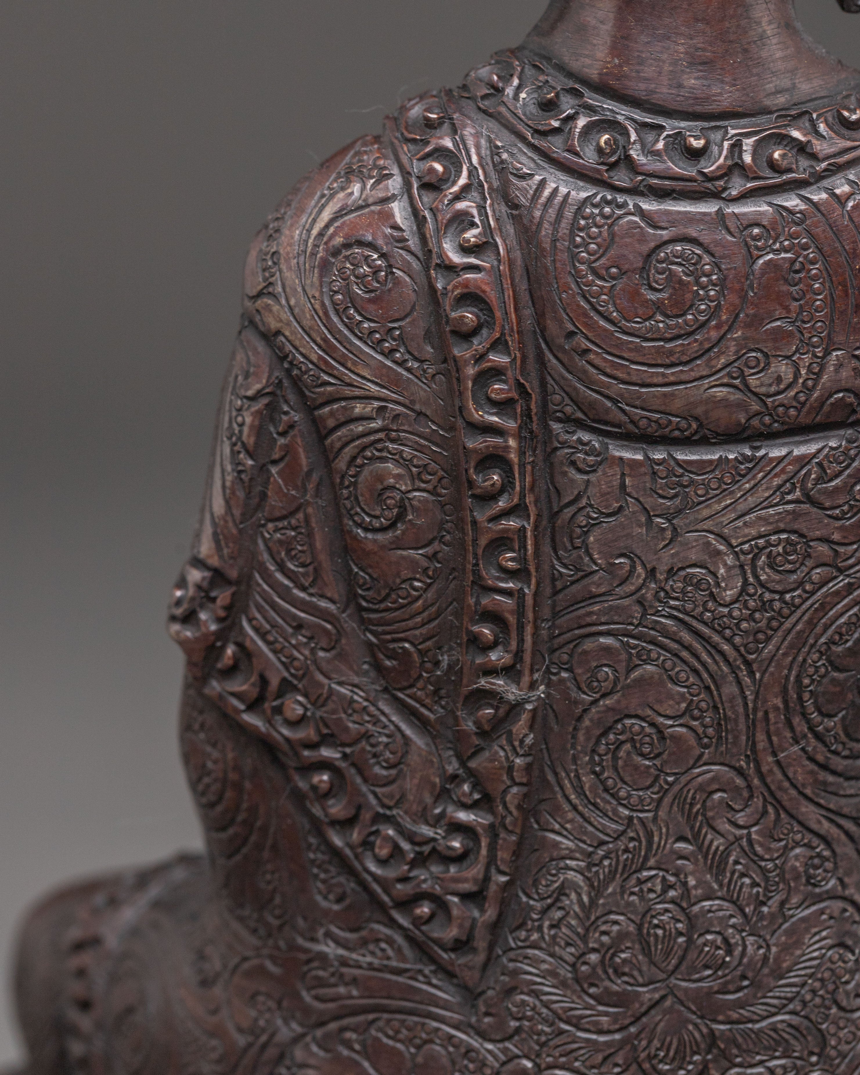 Handmade Shakyamuni Buddha Oxidized Copper Statue | Traditional Himalayan Art