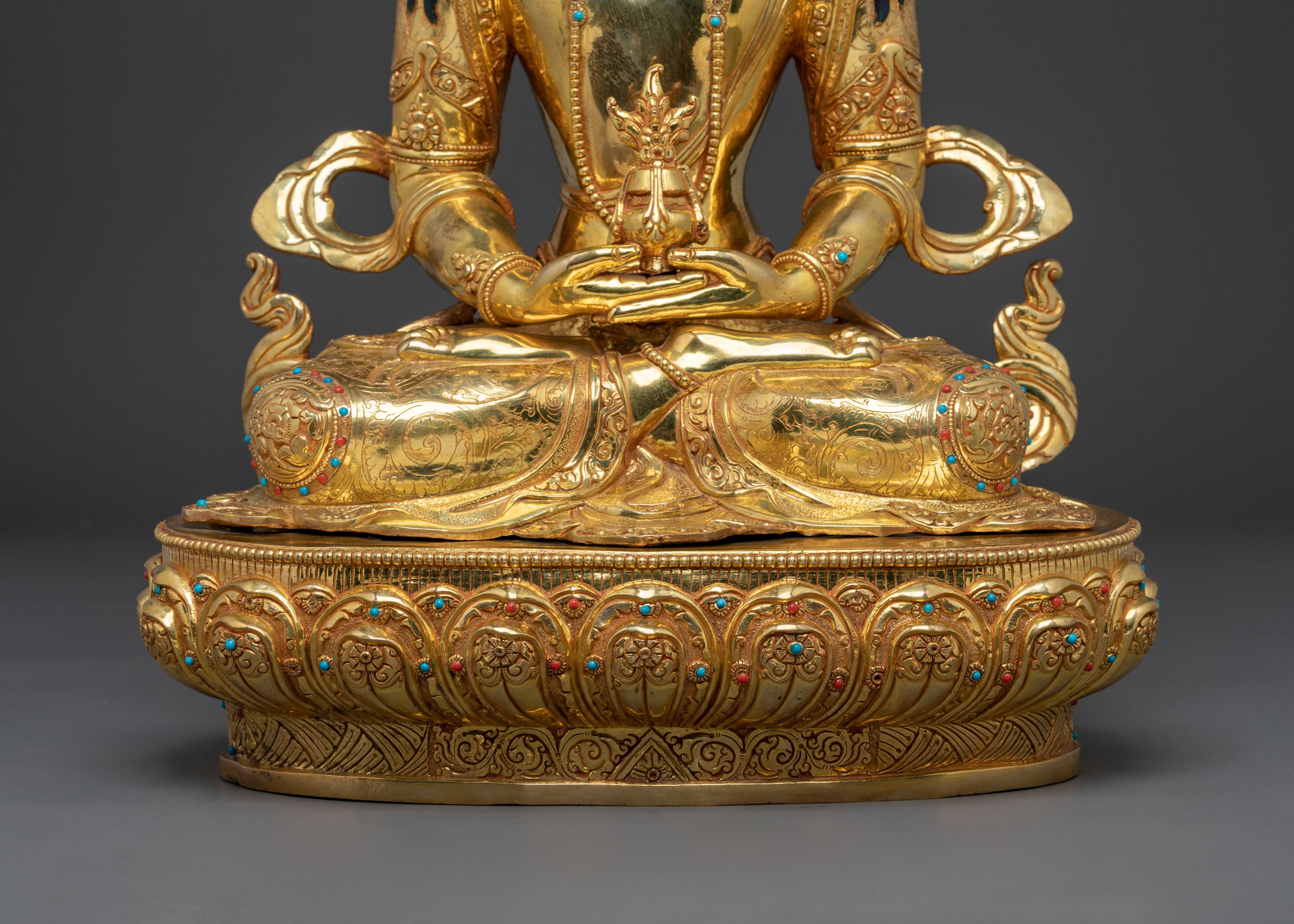 Amitayus Longevity and Health Statue | 24K Gold Gilded