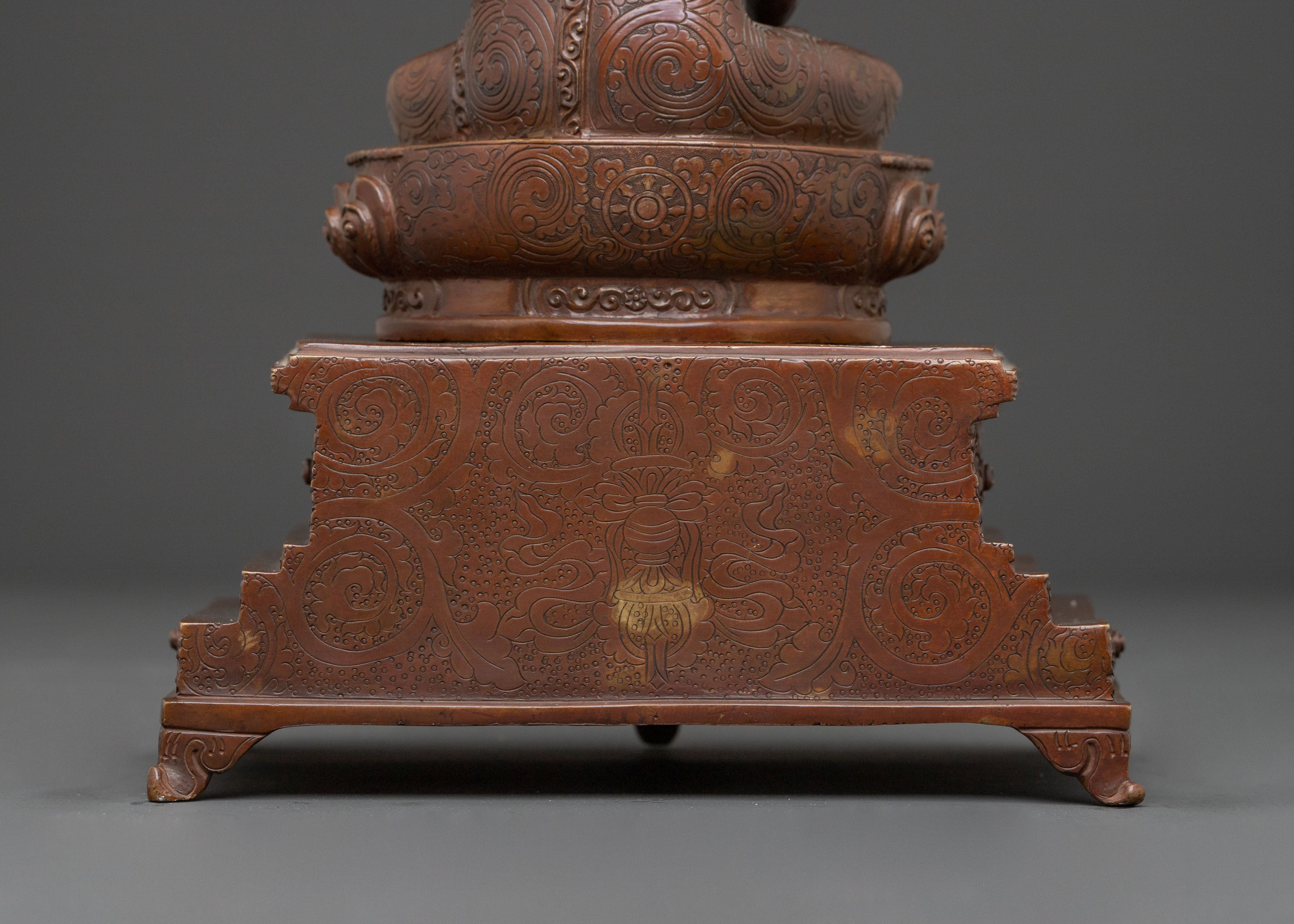 Shakyamuni Buddha Statue | Oxidized Copper Figure