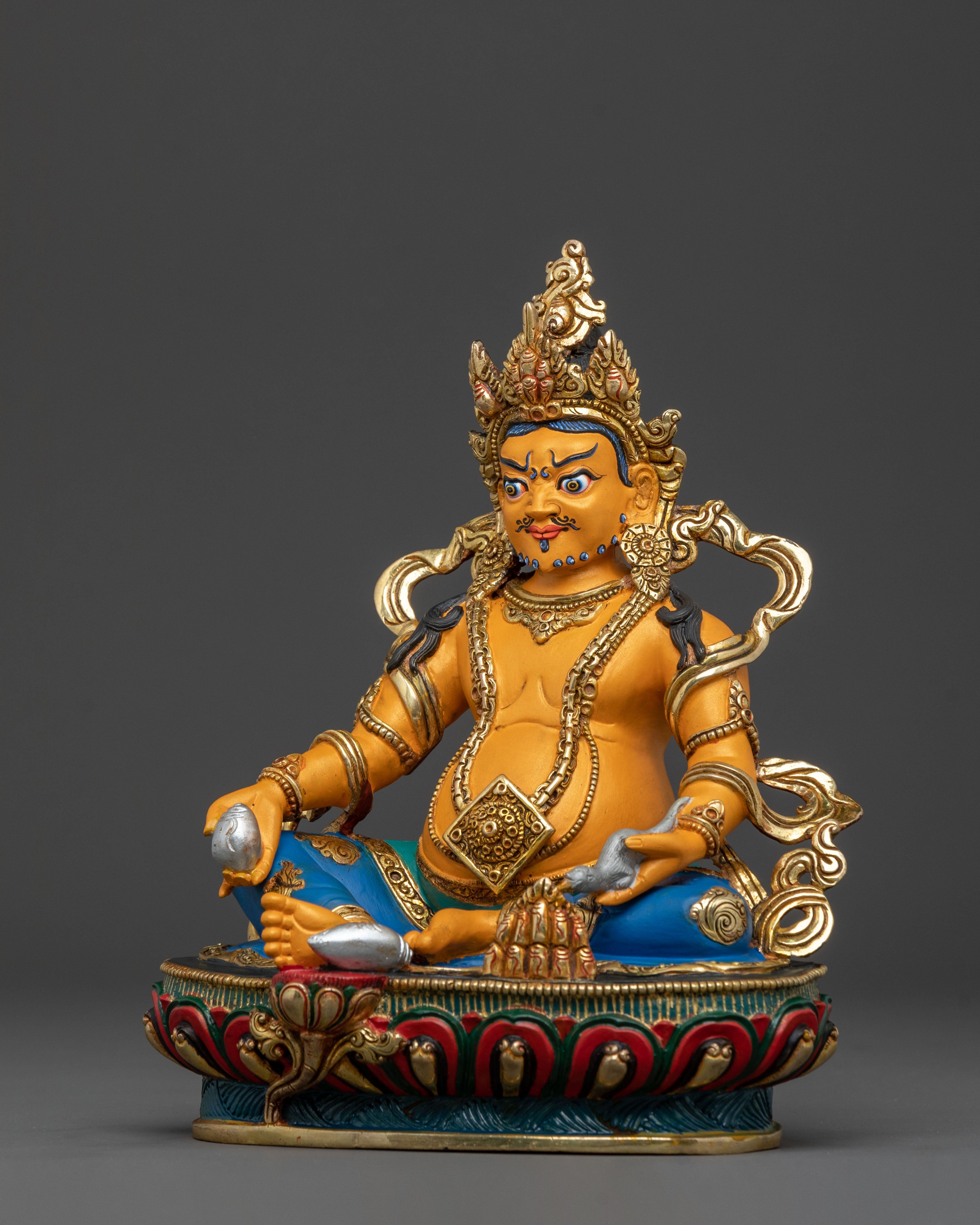 Golden Dzambhala Traditional Statue | Wealth God
