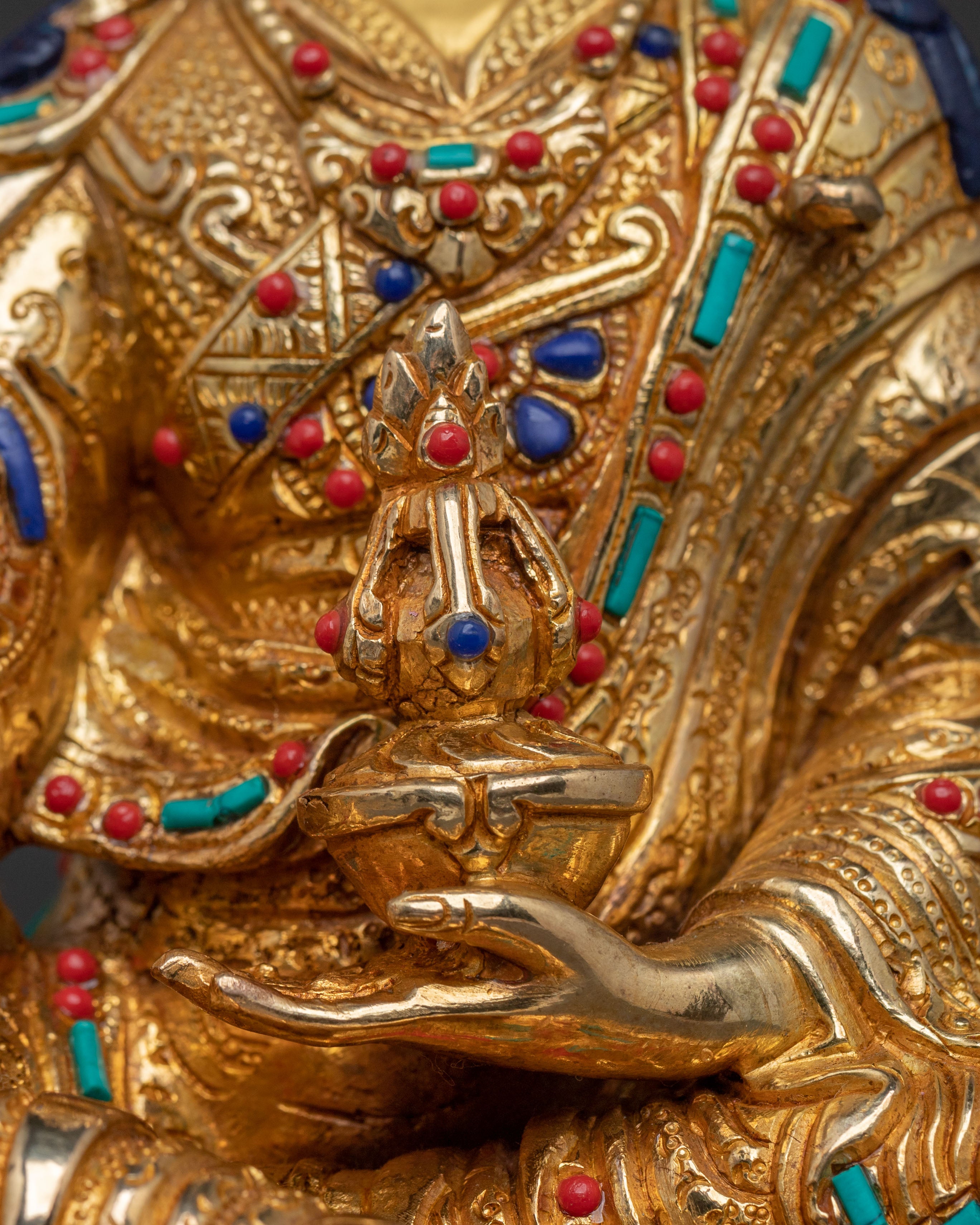 Guru Rinpoche Dharma Teaching Statue | Lotus-Born Master of Wisdom & Protection