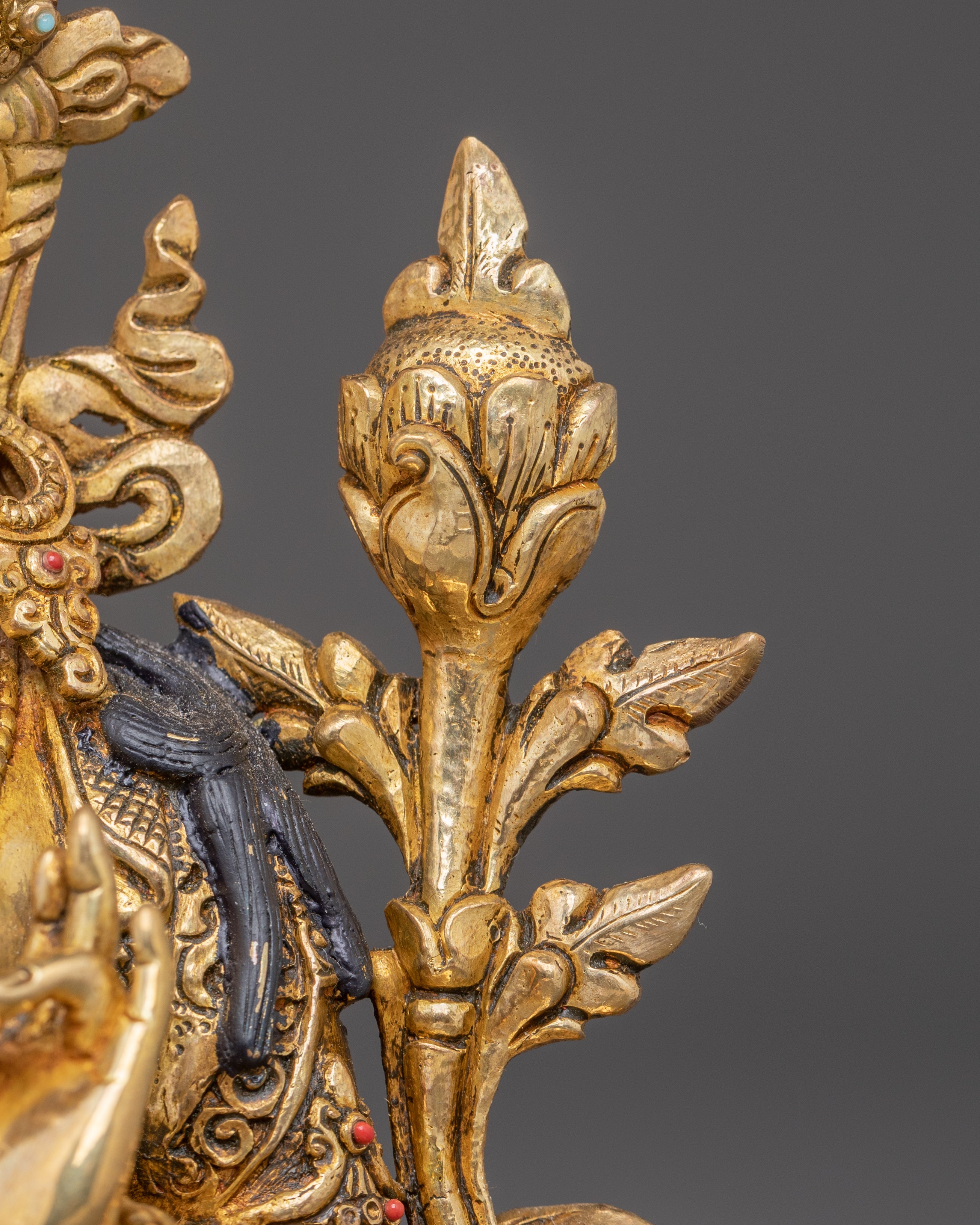 Green Tara Golden Statue for Altars | Feminine Energy and Protection