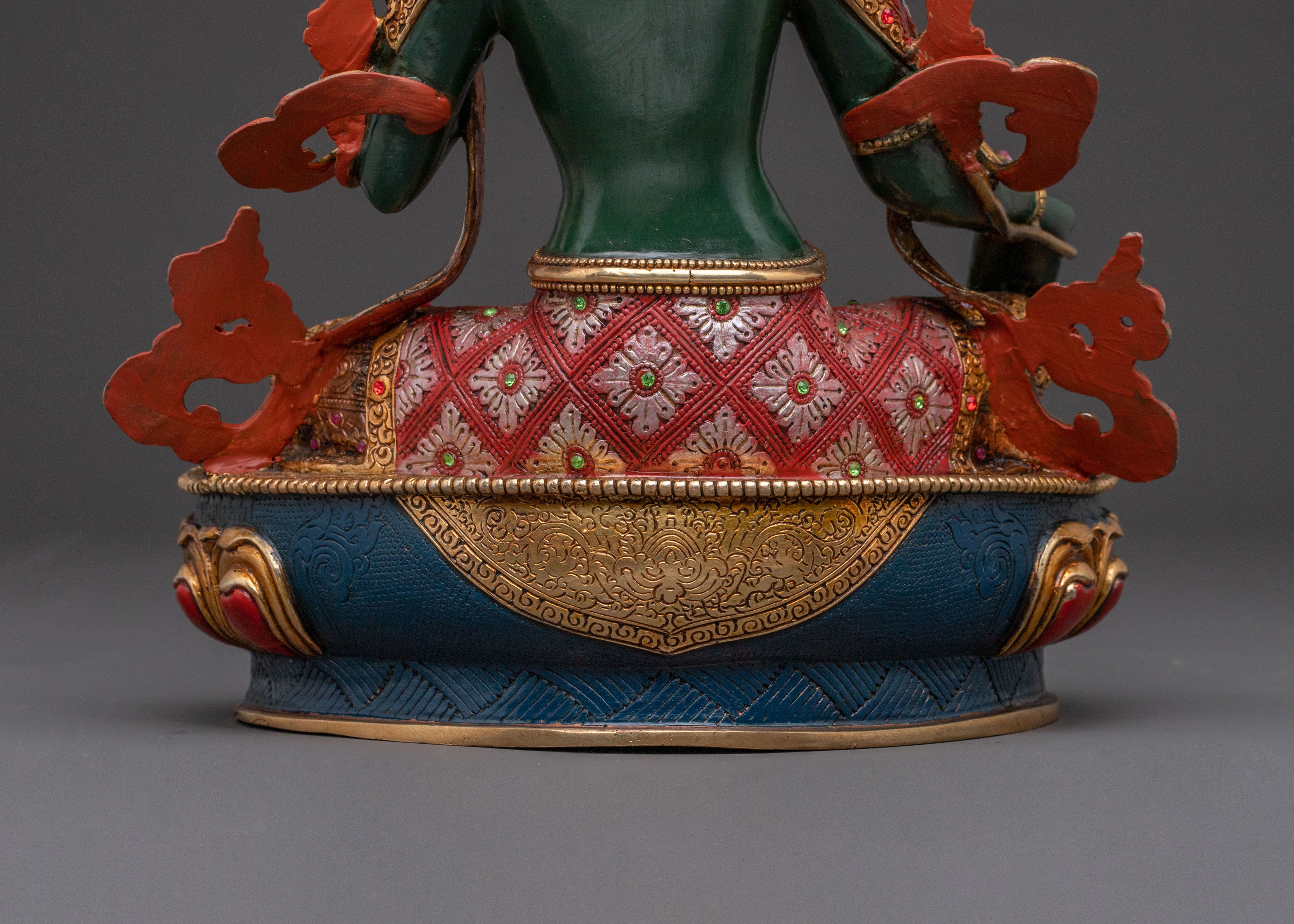Green Tara Handcrafted Copper Statue – Radiant Devotion