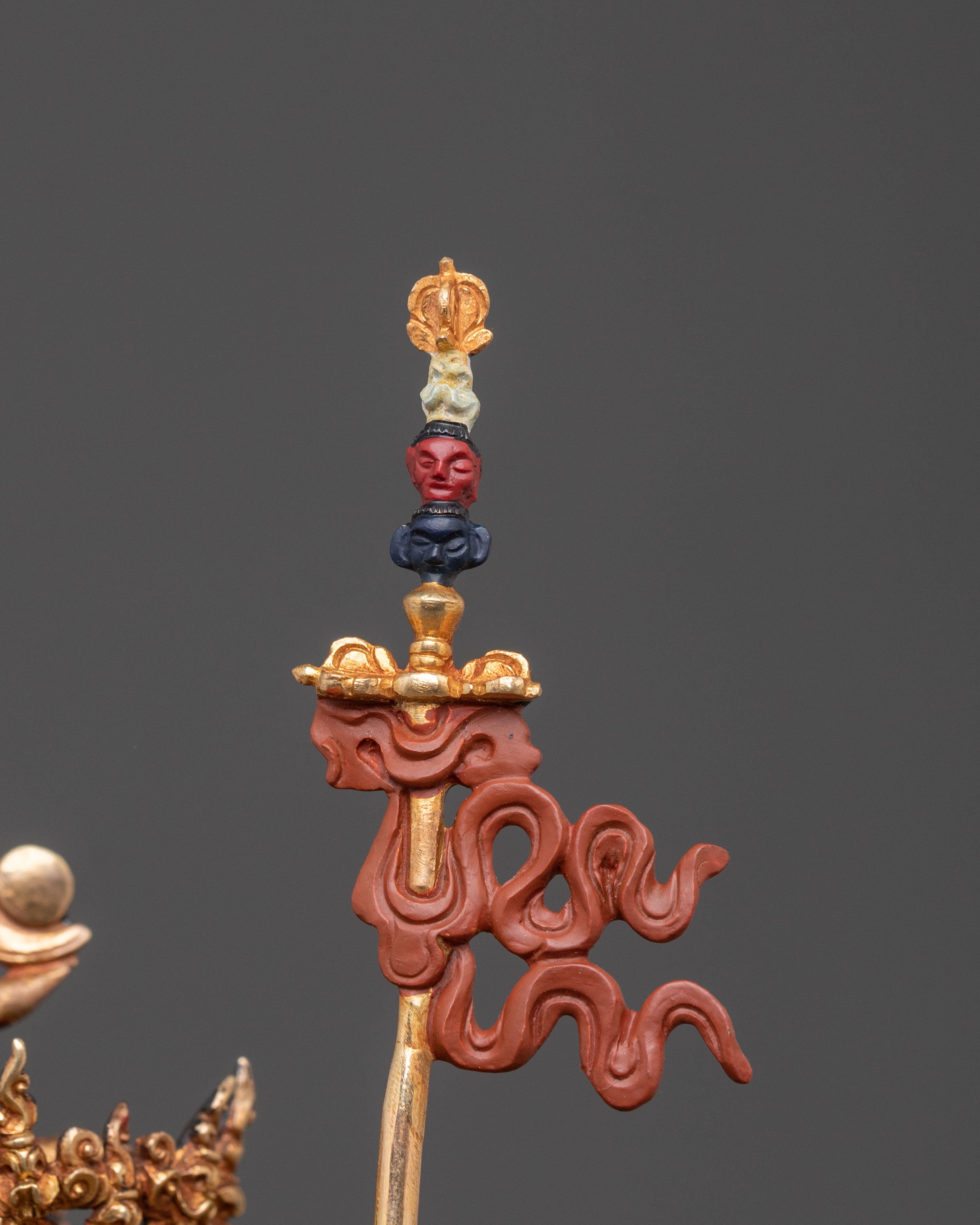 Chakrasamvara With Vajravarahi: 24K Gold Gilded Sculpture