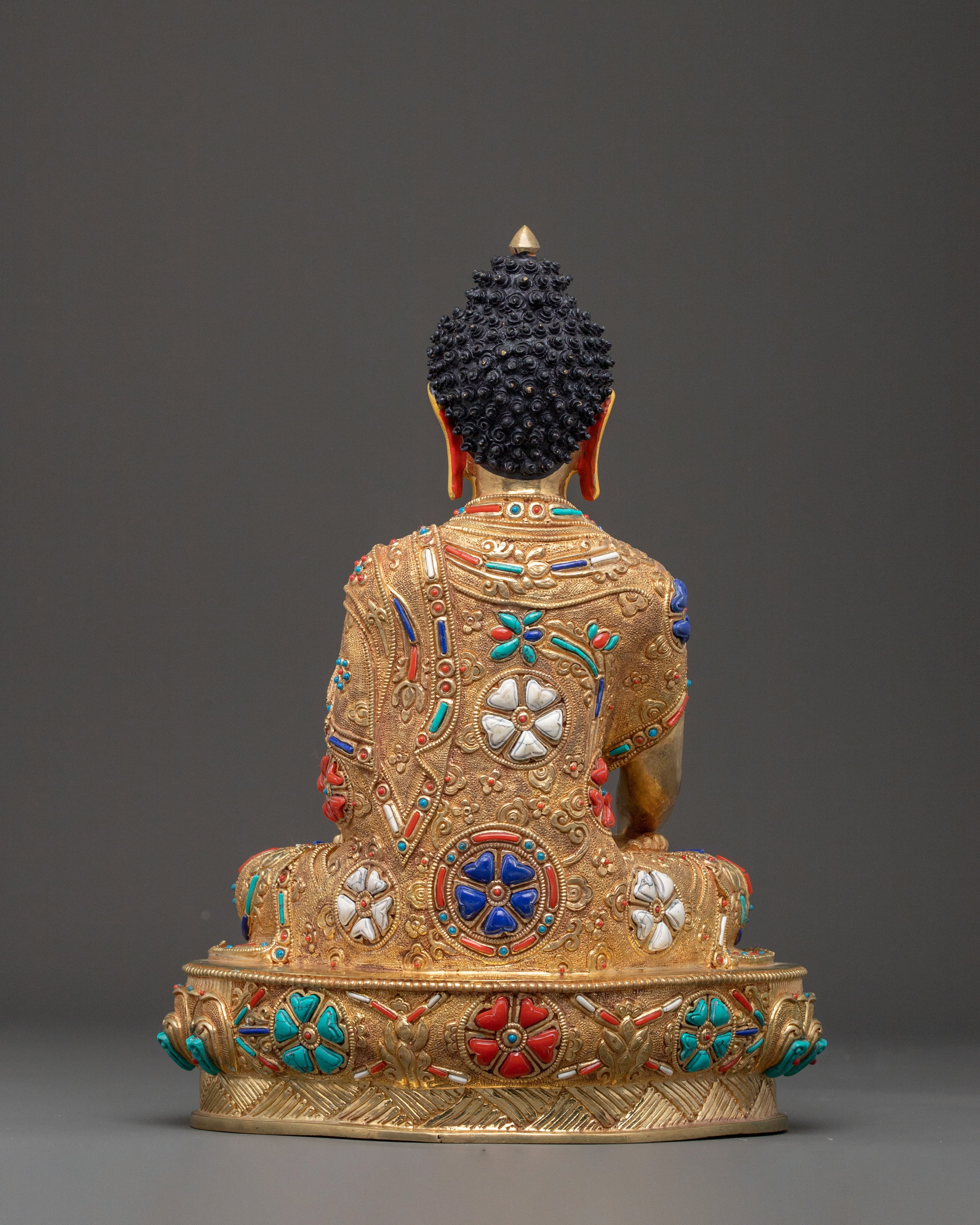 Shakyamuni Buddha: 24K Gold Gilded Enlightenment Idol