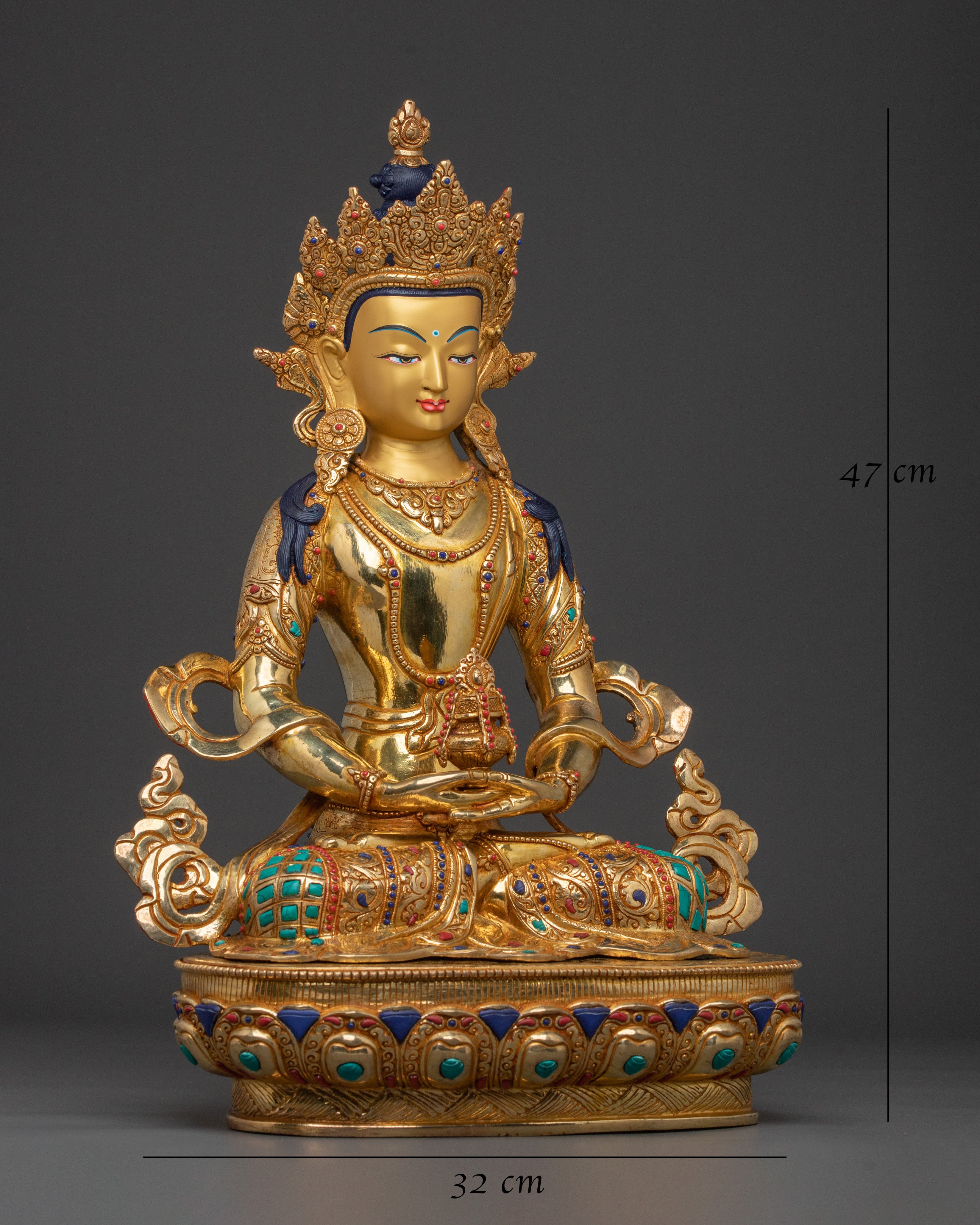 Sacred Tibetan Amitayus Statue | Long Life Deity