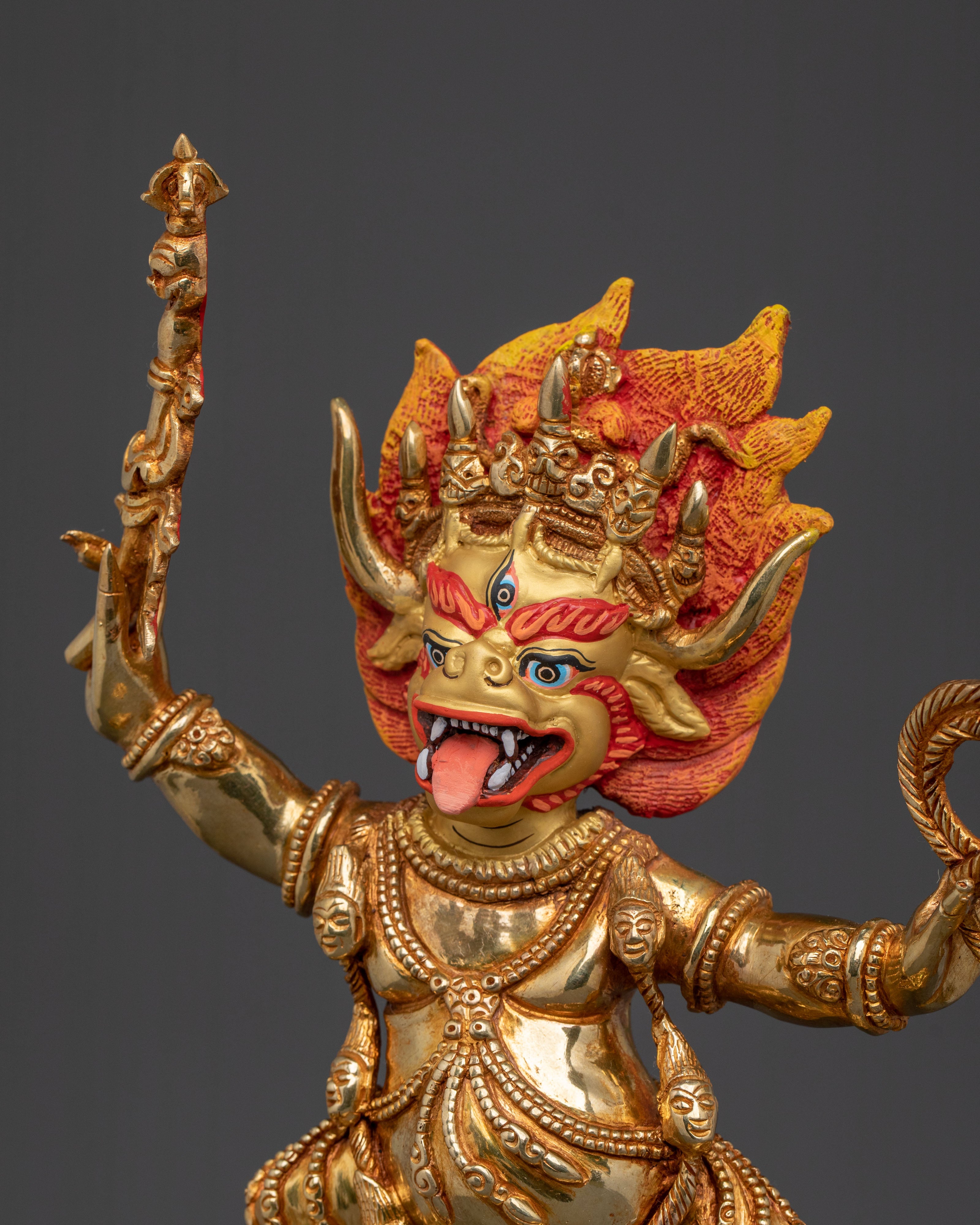 Yama Dharmaraja Buddhist Statue | Tibetan Protector Deity Sculpture