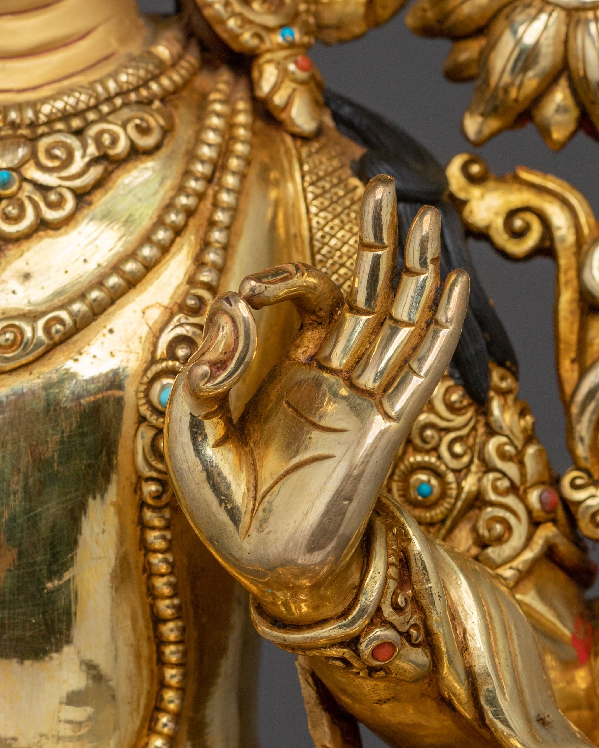 Manjushri Statue On Throne | Bodhisattva of Wisdom