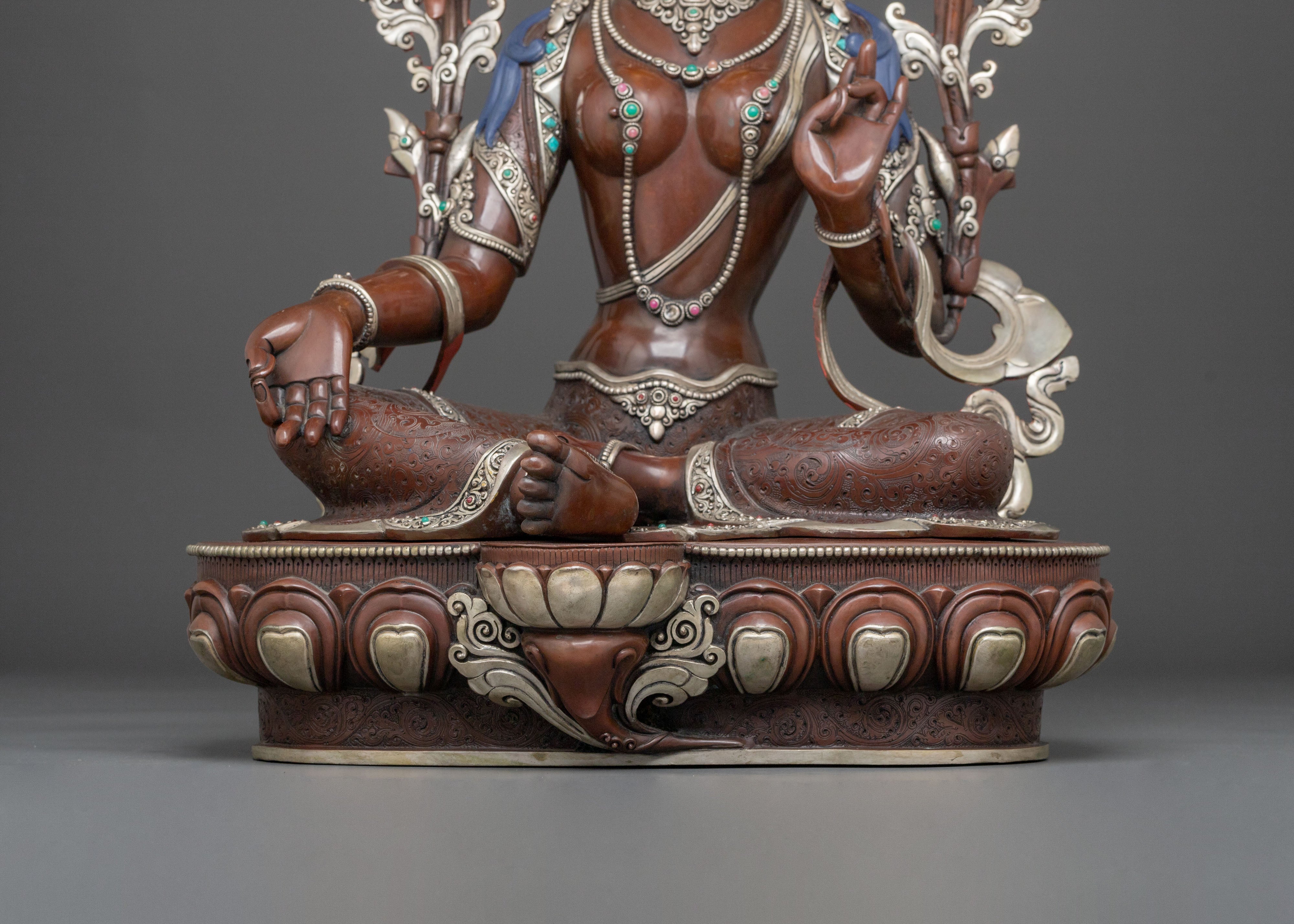 Protector Green Tara Statue | Compassionate Goddess