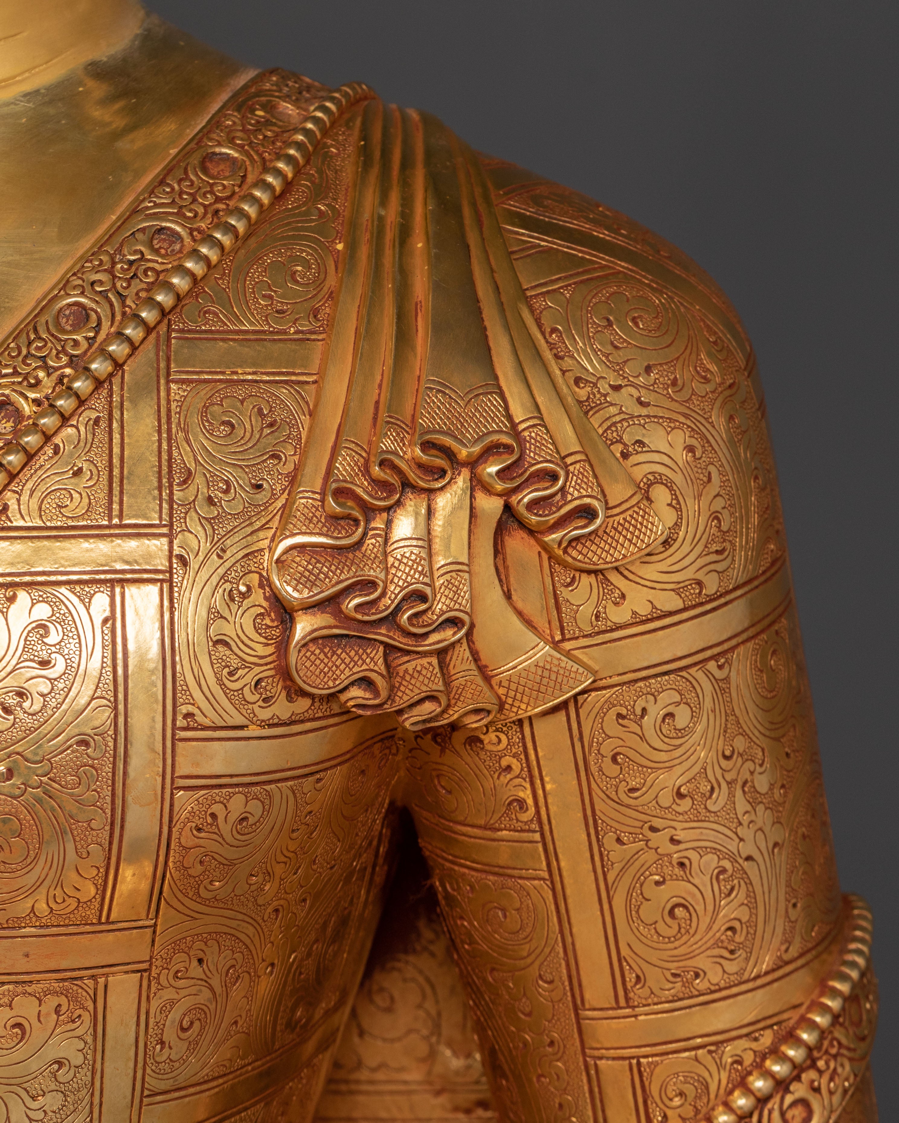 Shakyamuni Buddha Statue | 24K Gold Gilded Buddhist Icon