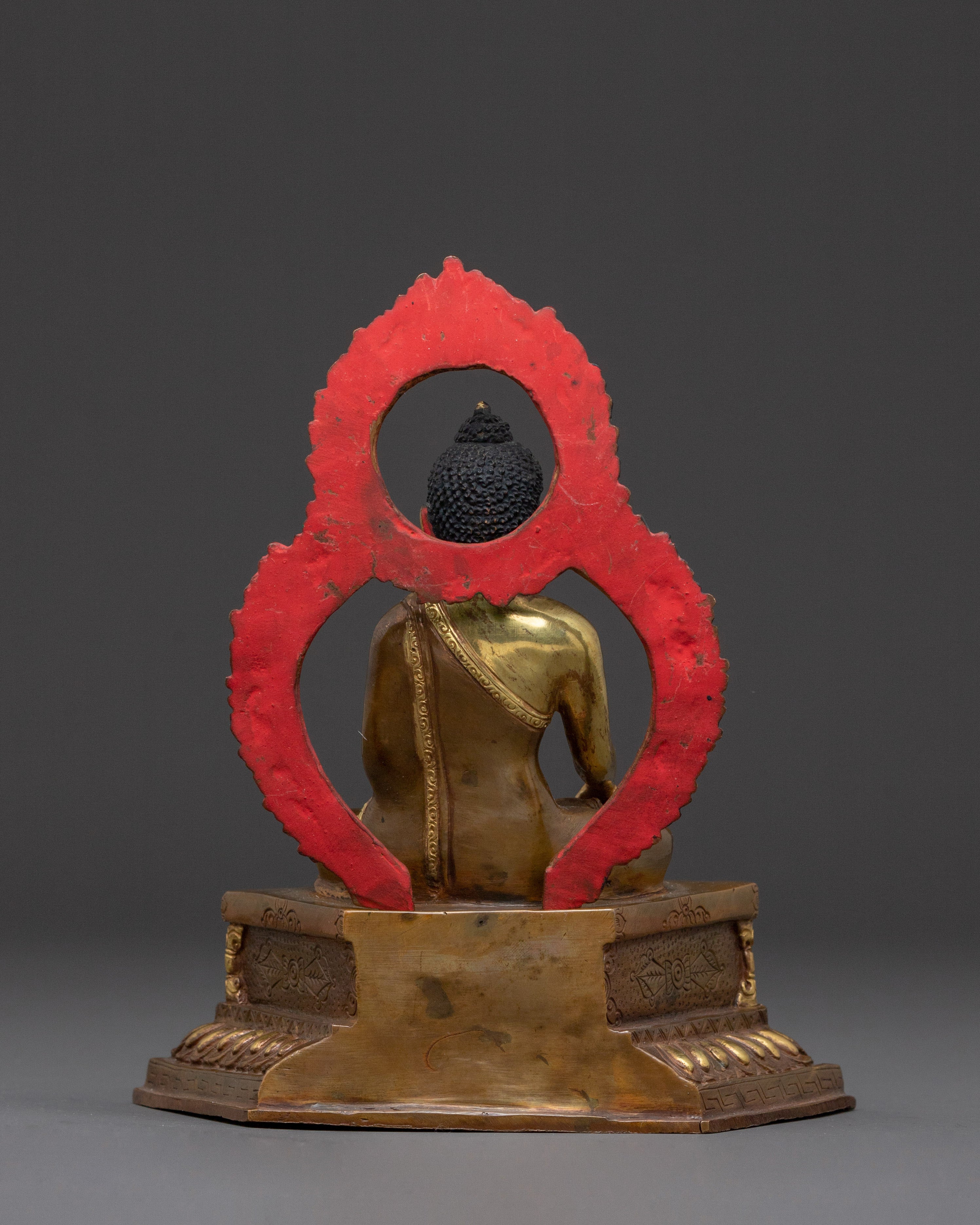 Divine Shakyamuni Buddha Statue: Half Gold Home Decor