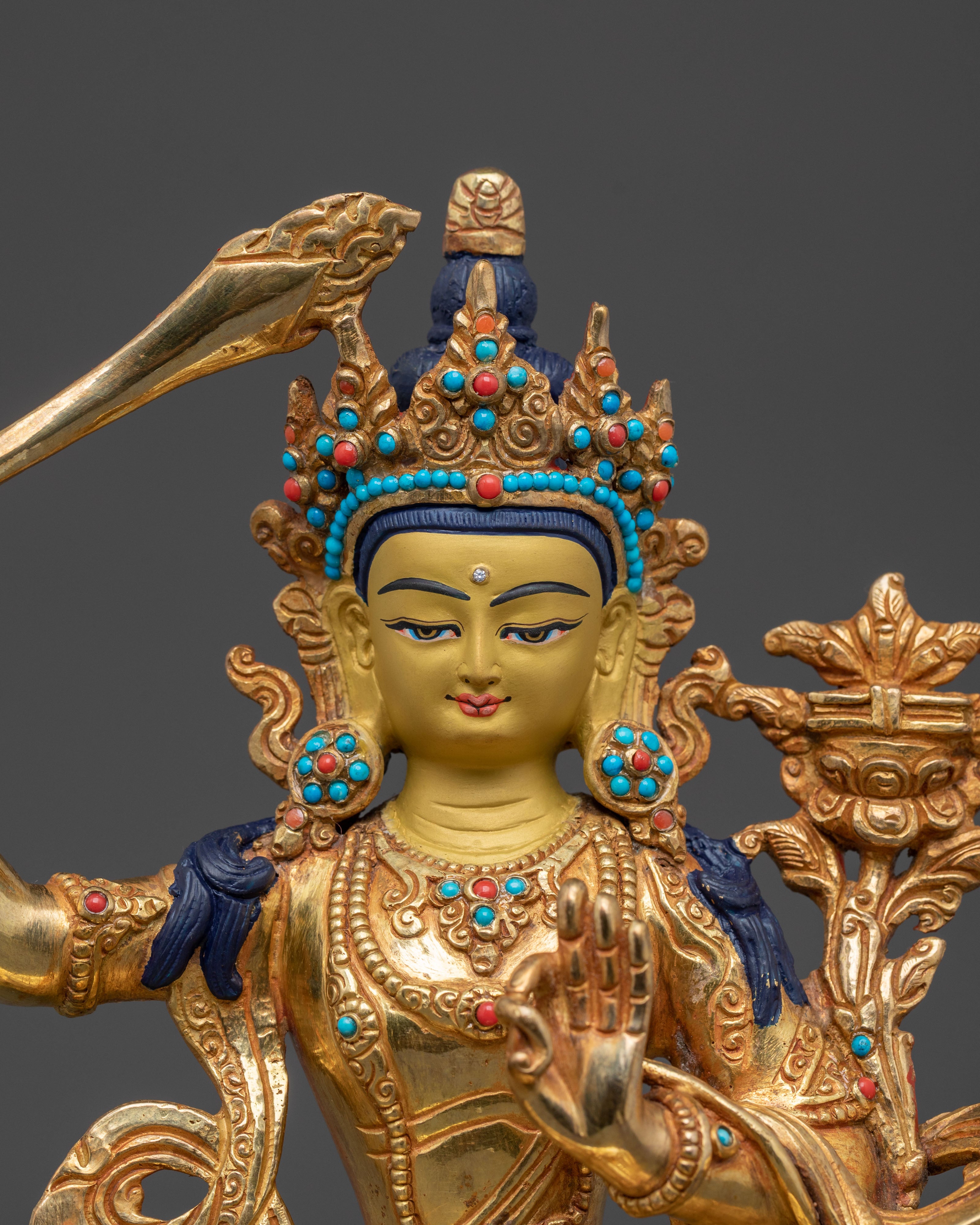 Handcrafted Manjushri Statue | Wisdom Embodied