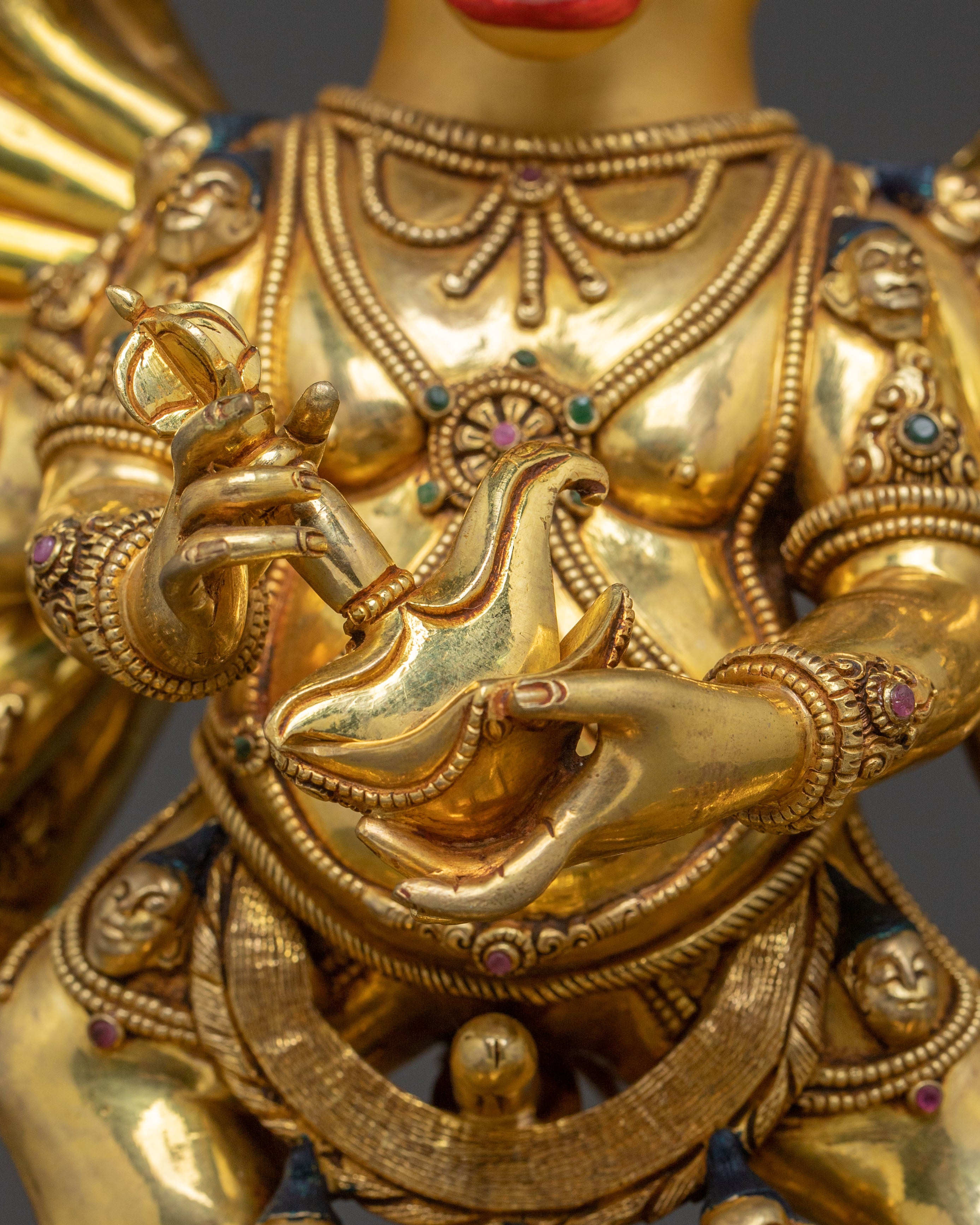 Fierce Deity Yamantaka Statue | 24K Gold Gilded