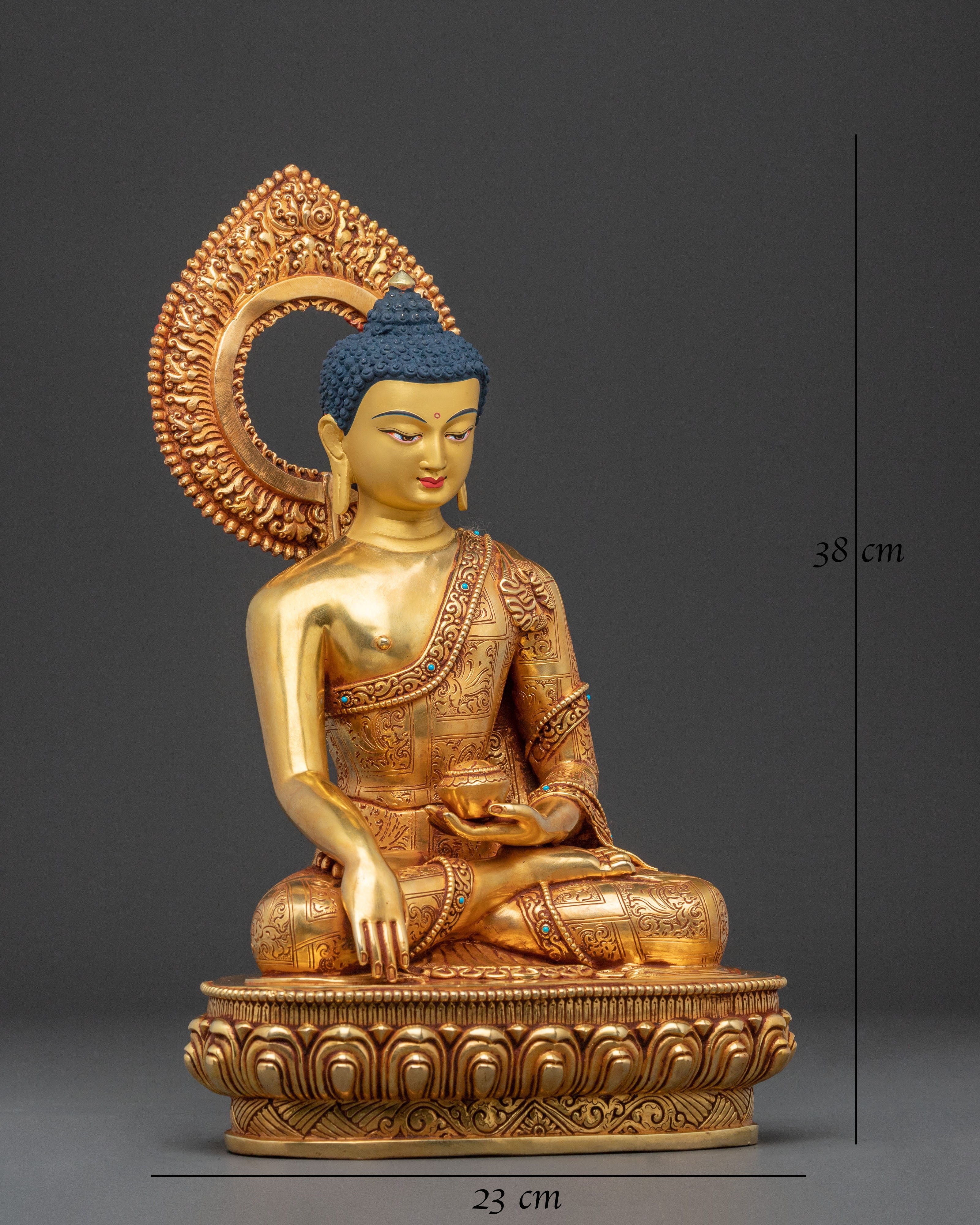 Shakyamuni Buddha Religious Statue – Hand-Gilded