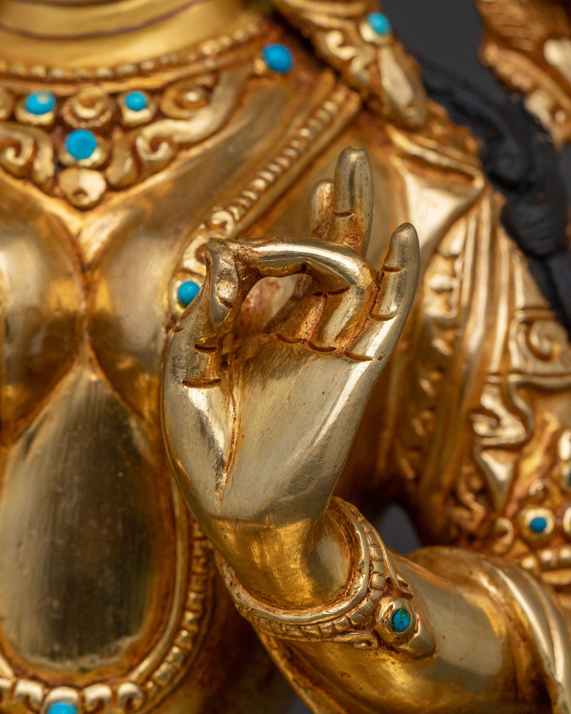 Divine Mother Tara Statue: Hand-Gilded Serenity