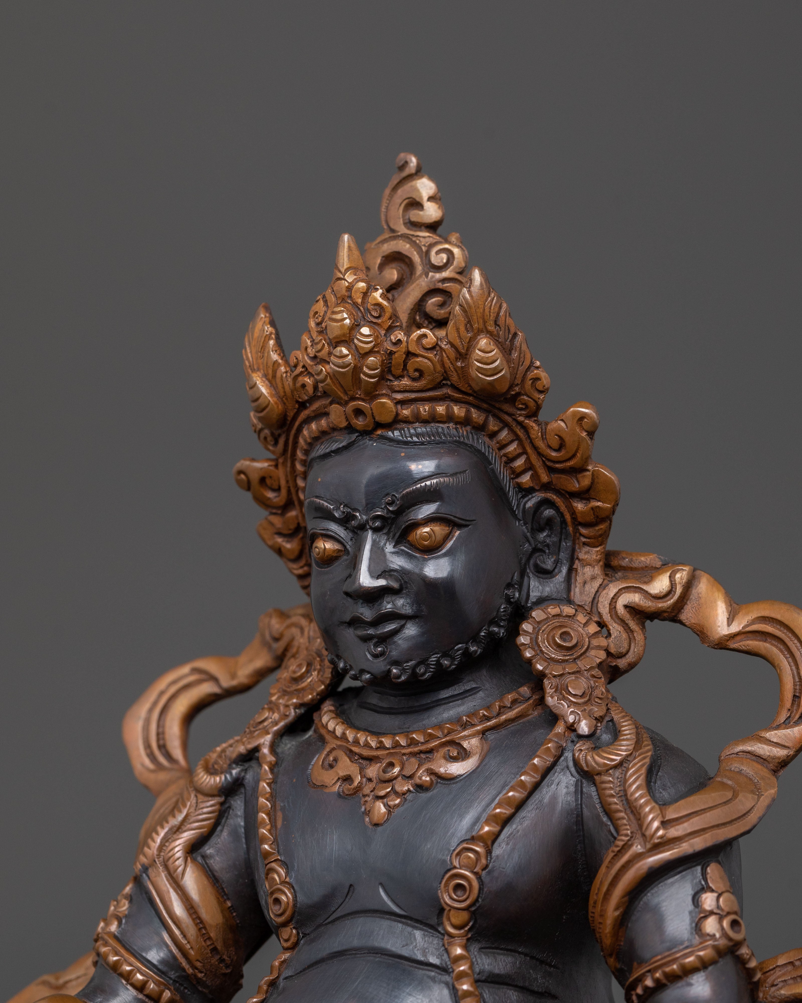 Dzambhala | Oxidized Copper Prosperity Statue