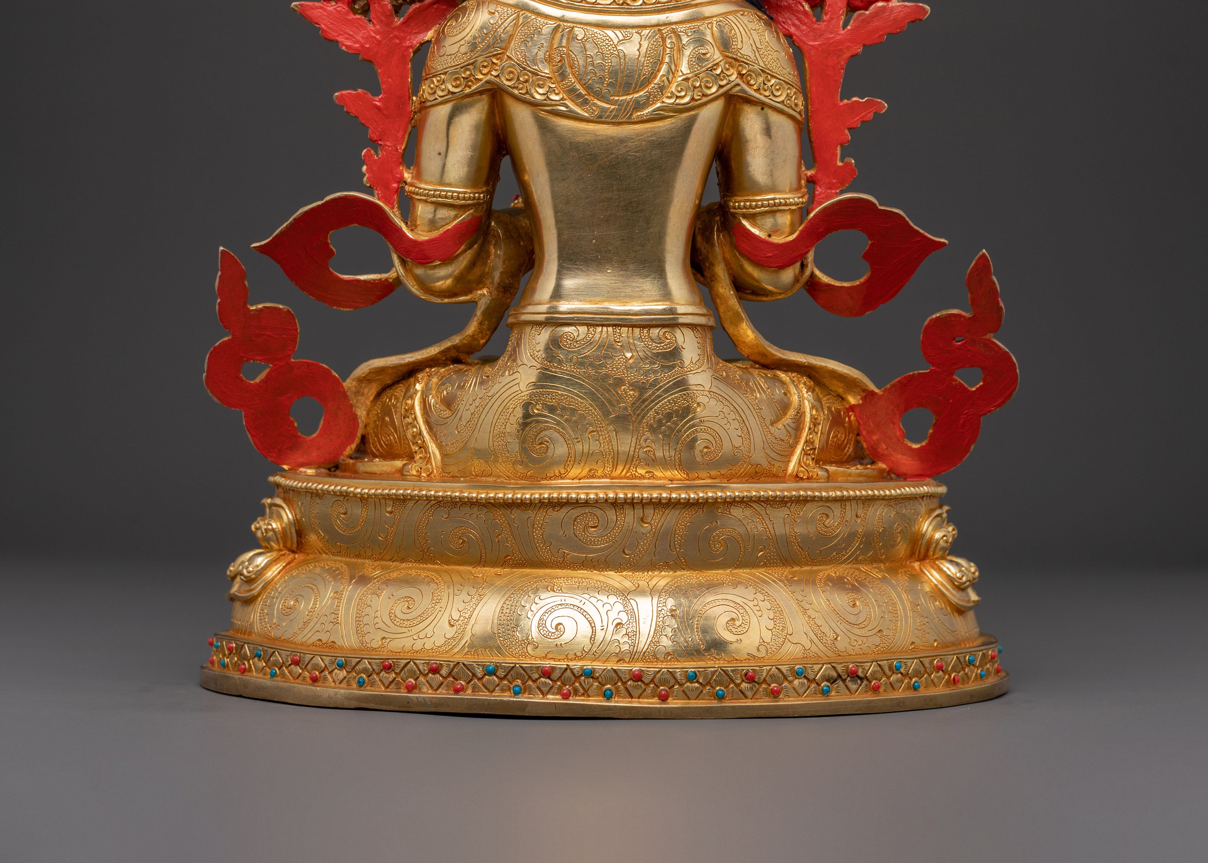 Maitreya Buddha Spiritual Statue | 24K Gold Gilded Figure