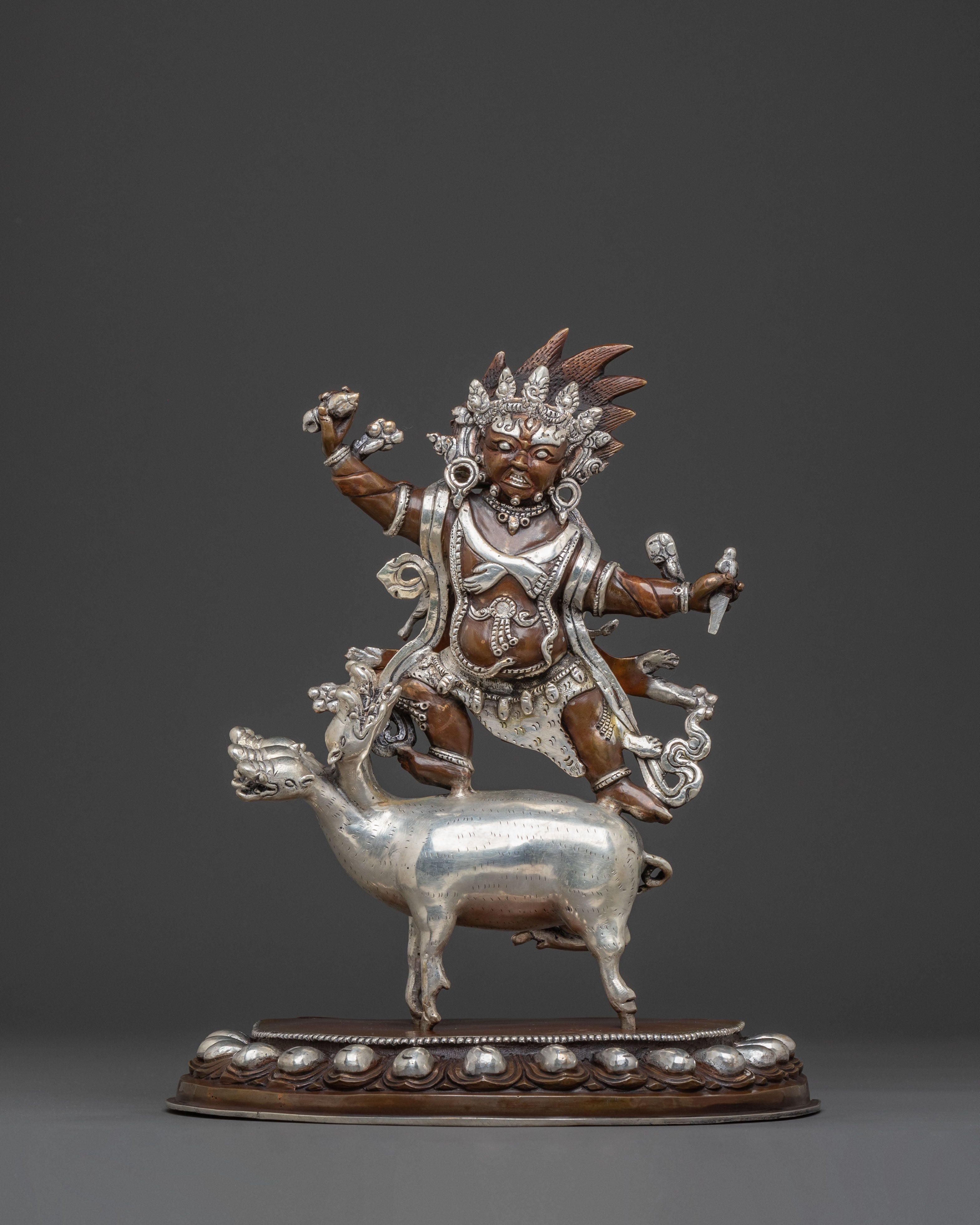 Dorje Gotrab Statue – Oxidized Copper Craft