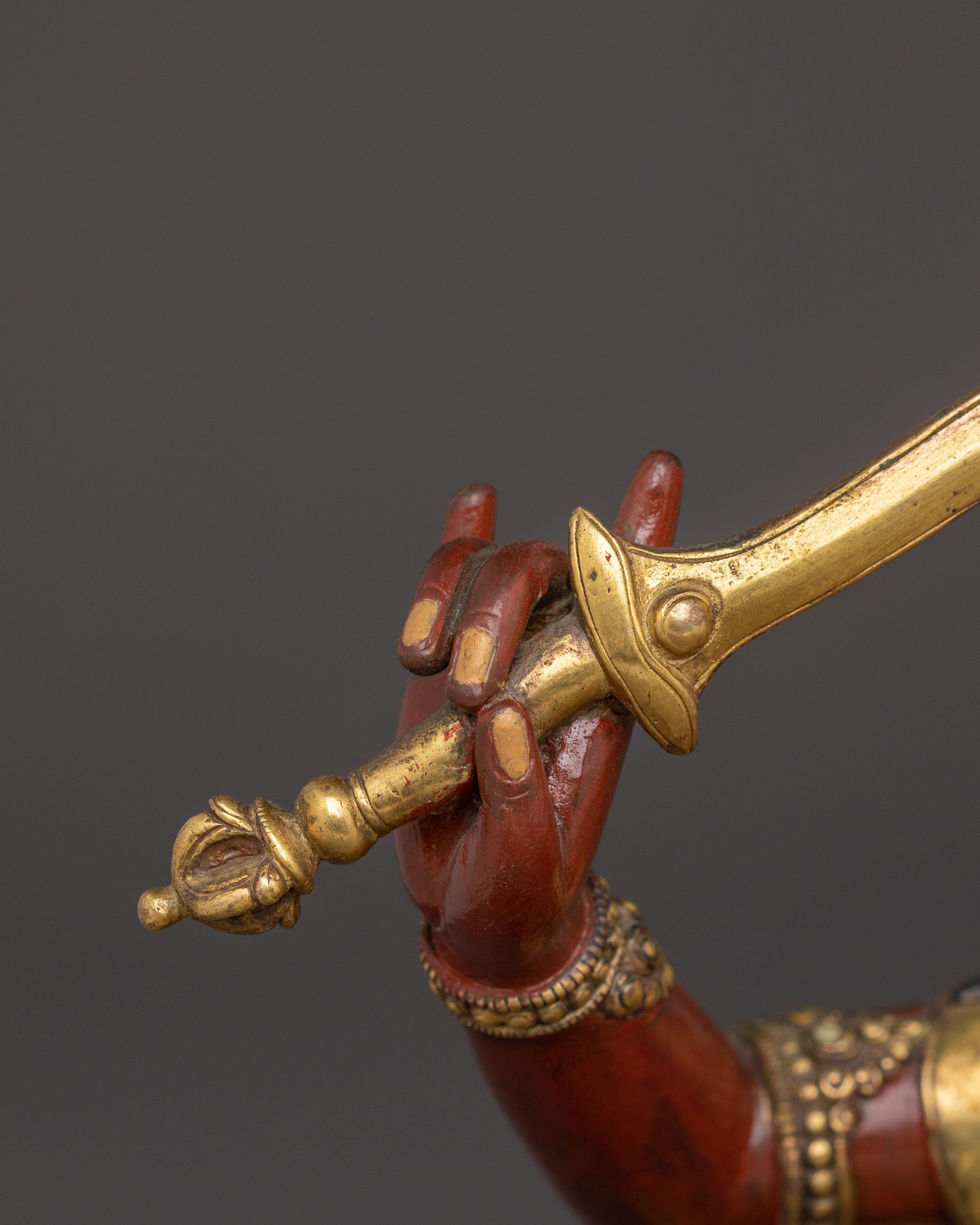 Manjushri 24K Gold Gilded Statue | Enlightened Form