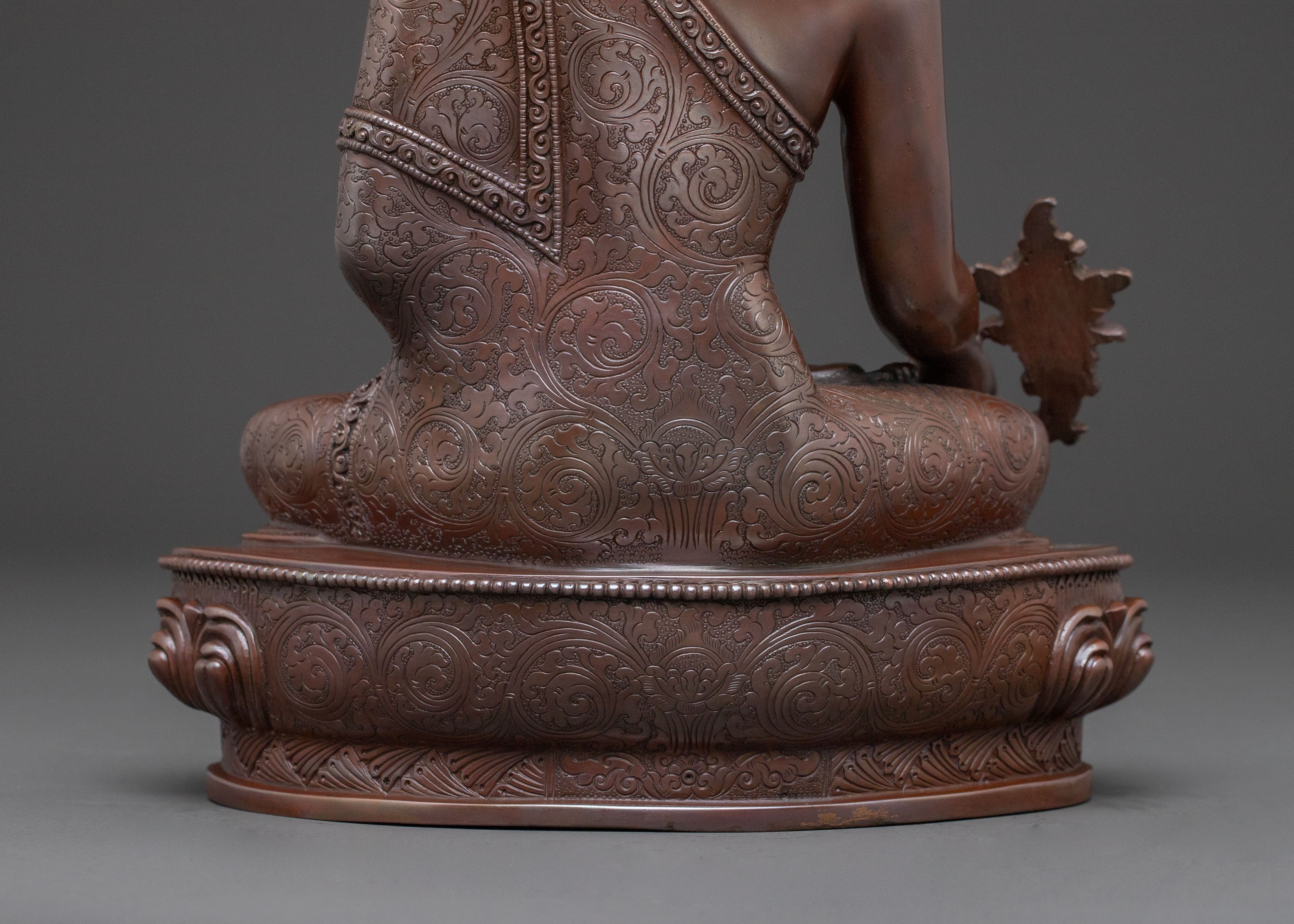 Tibetan Three Buddhas Statue Set – Oxidized Copper Serenity