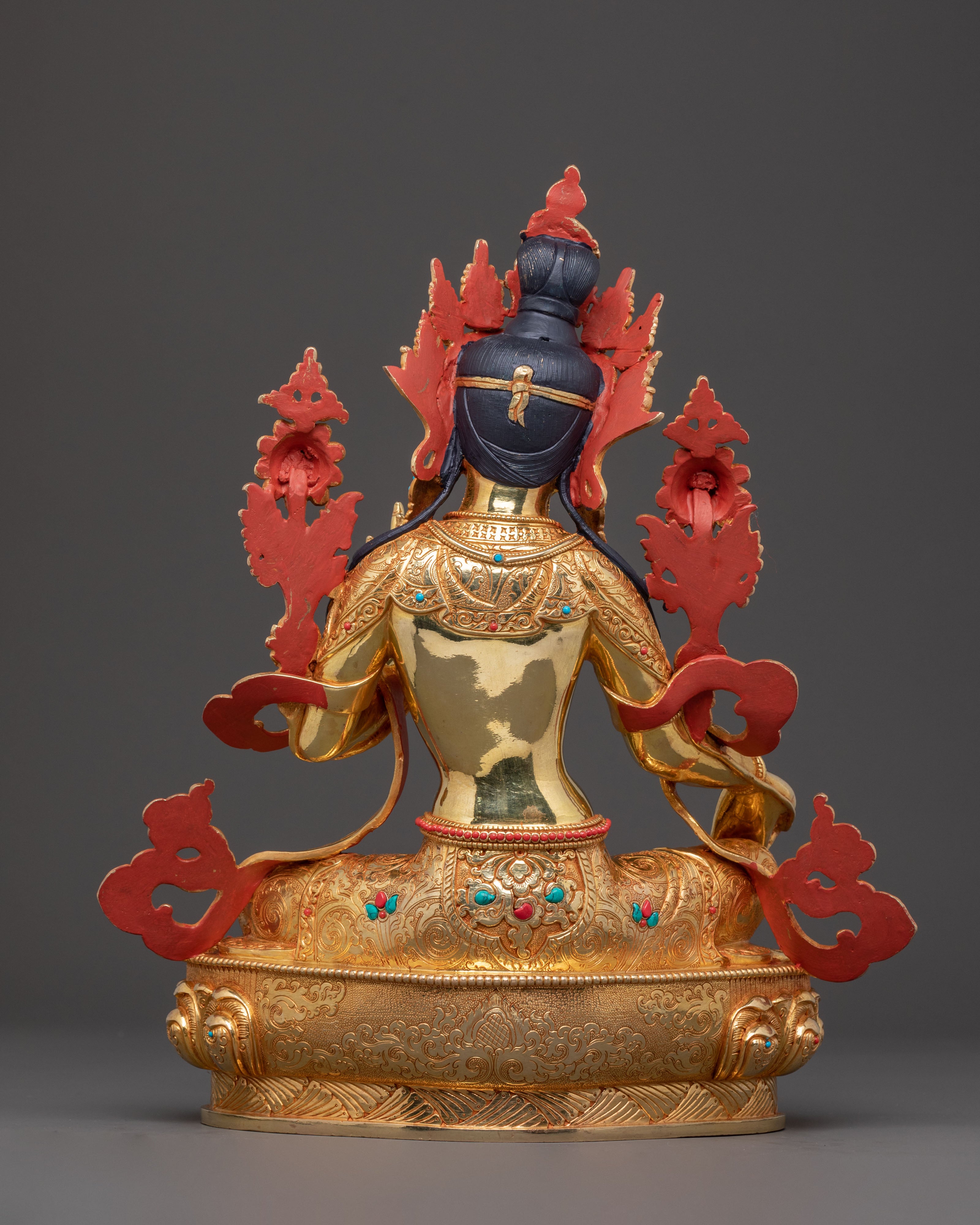 Green Tara Compassionate Healing Statue – Gilded Copper Art