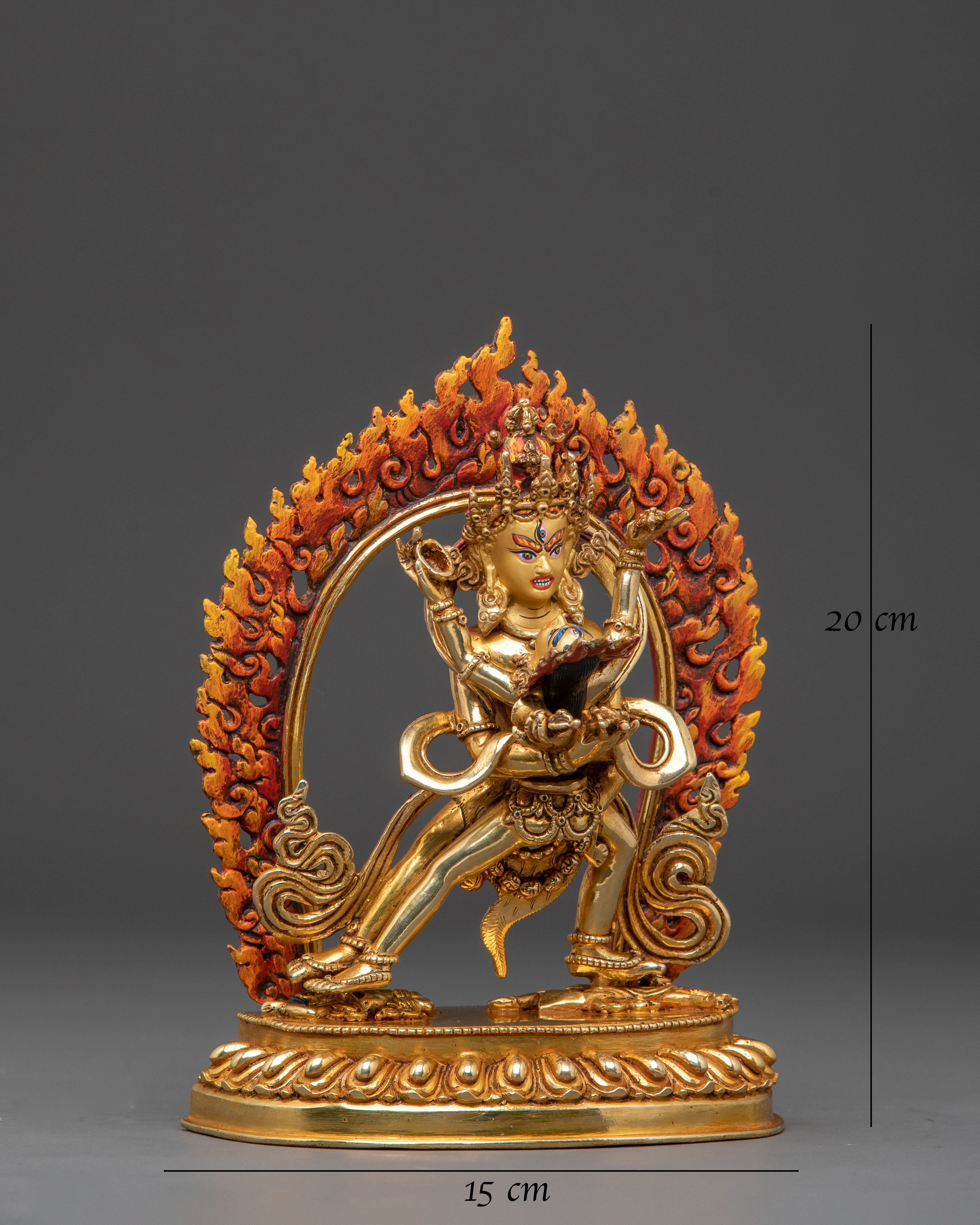 Chakrasamvara Statue | 24K Gold Gilded Deity