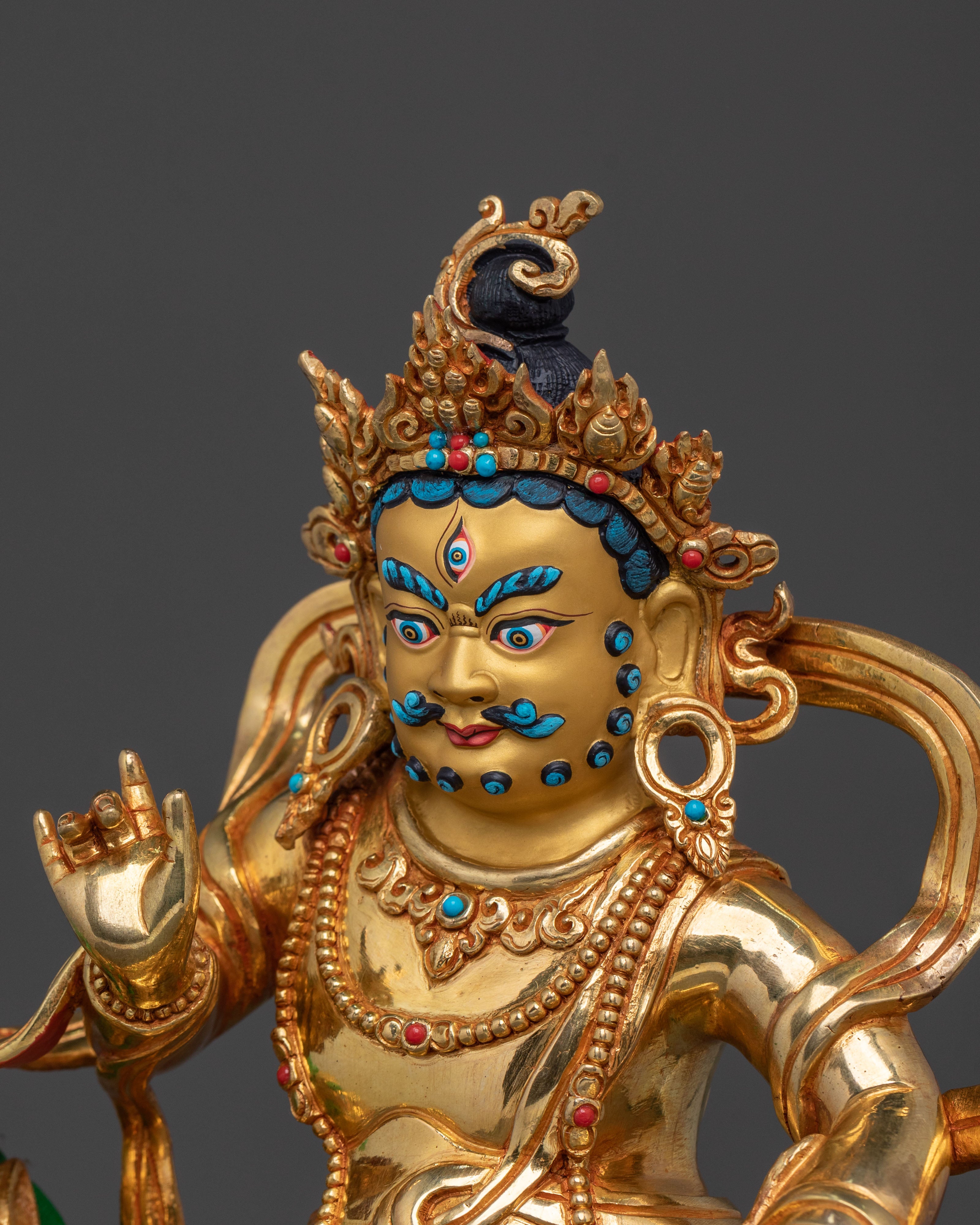 Tibetan Wealth God Namtoshe Statue | Traditional Himalayan Sacred Artwork