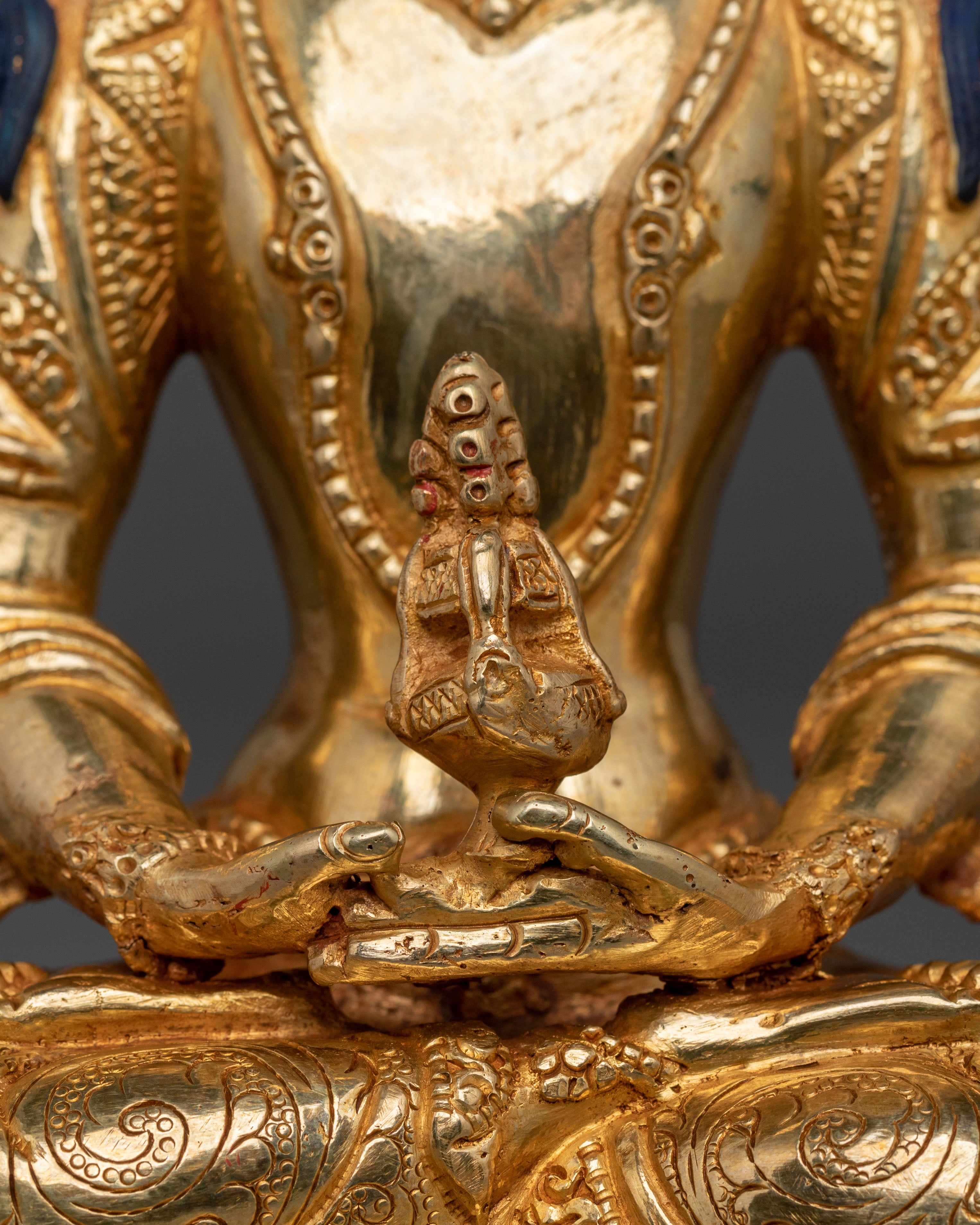 Amitayus Fire Gold Gilded Figurine | Home Decor