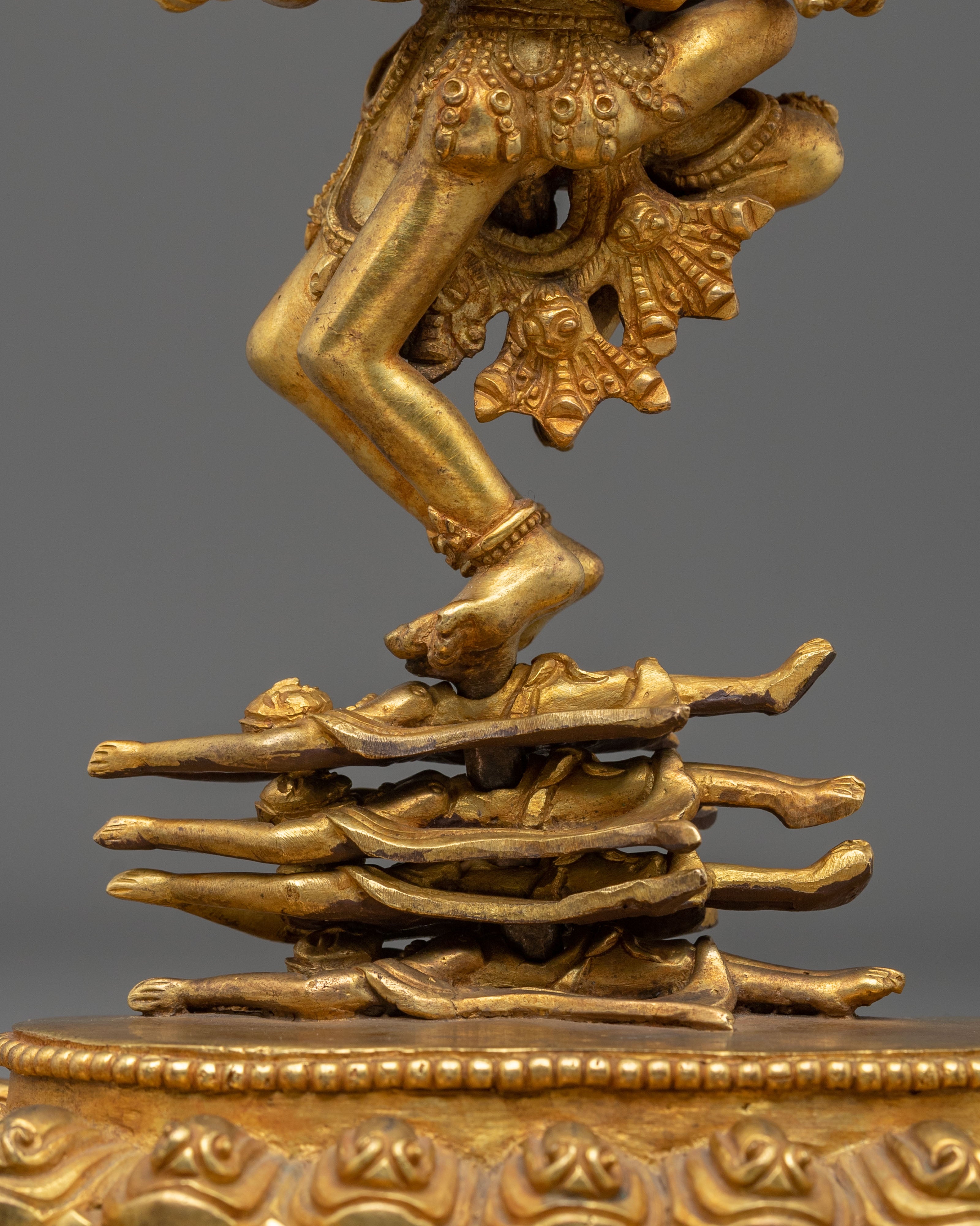 Buddhist Protector Hevajra Statue – 24K Gold Gilded Copper