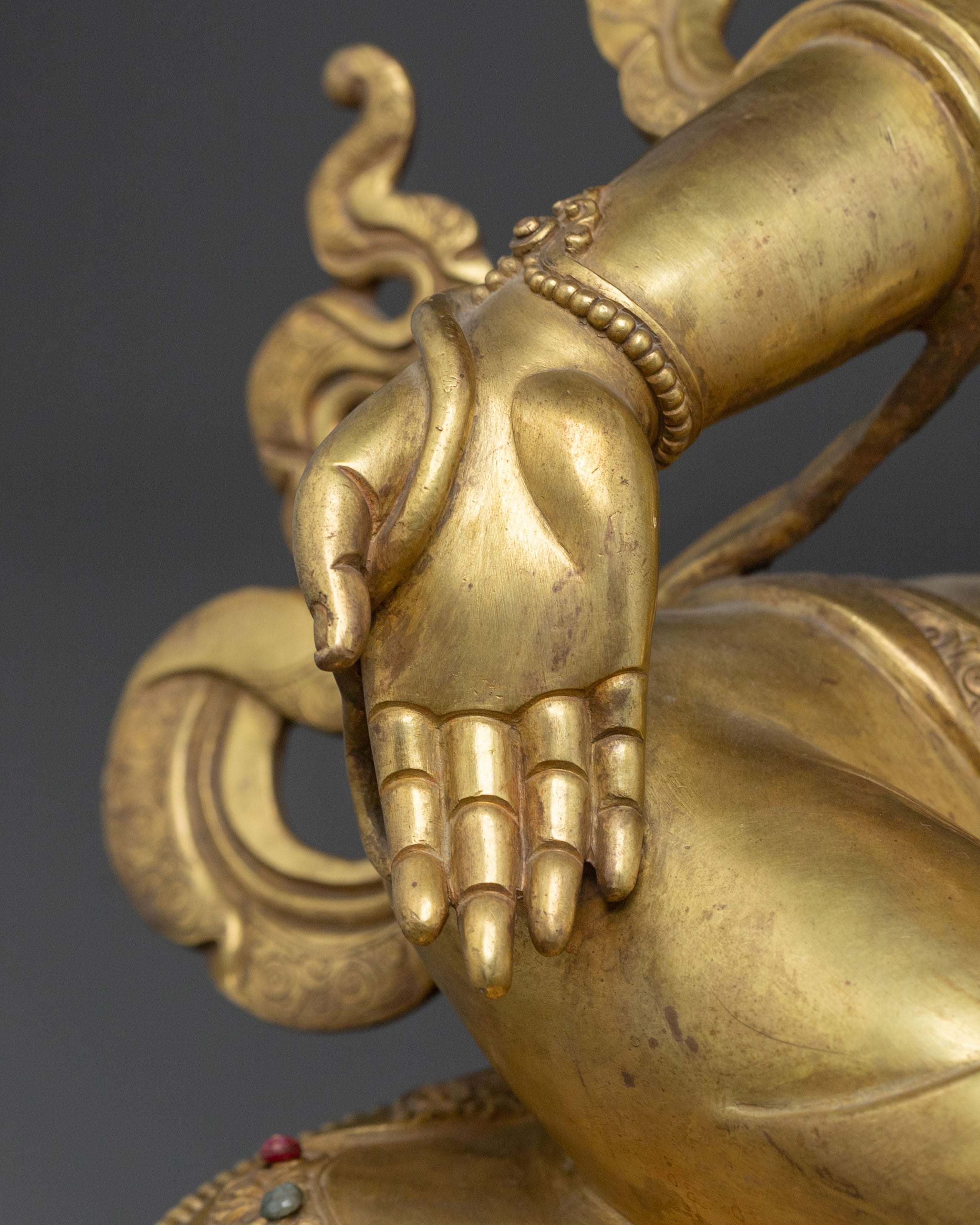Handmade Green Tara Sacred Statue | Swift Liberator and Sacred Protector